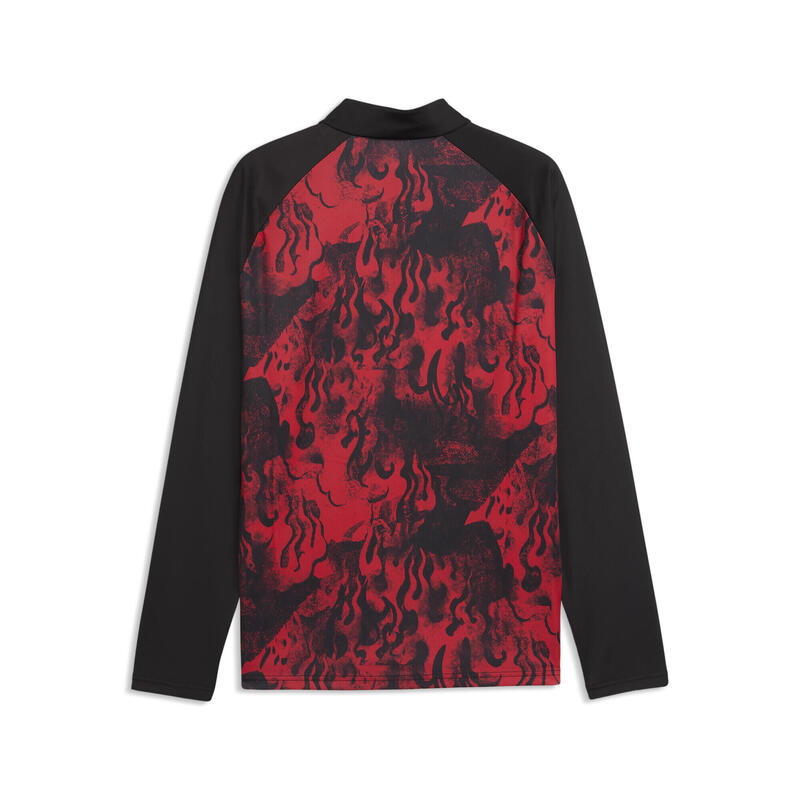 Tricou fotbal bărbați mânecă lungă AC Milan, roșu și negru PUMA