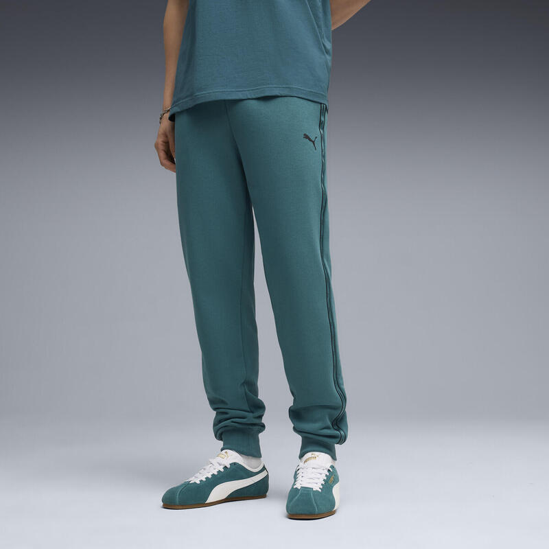 Pantalon bărbați bandă laterală, teal PUMA
