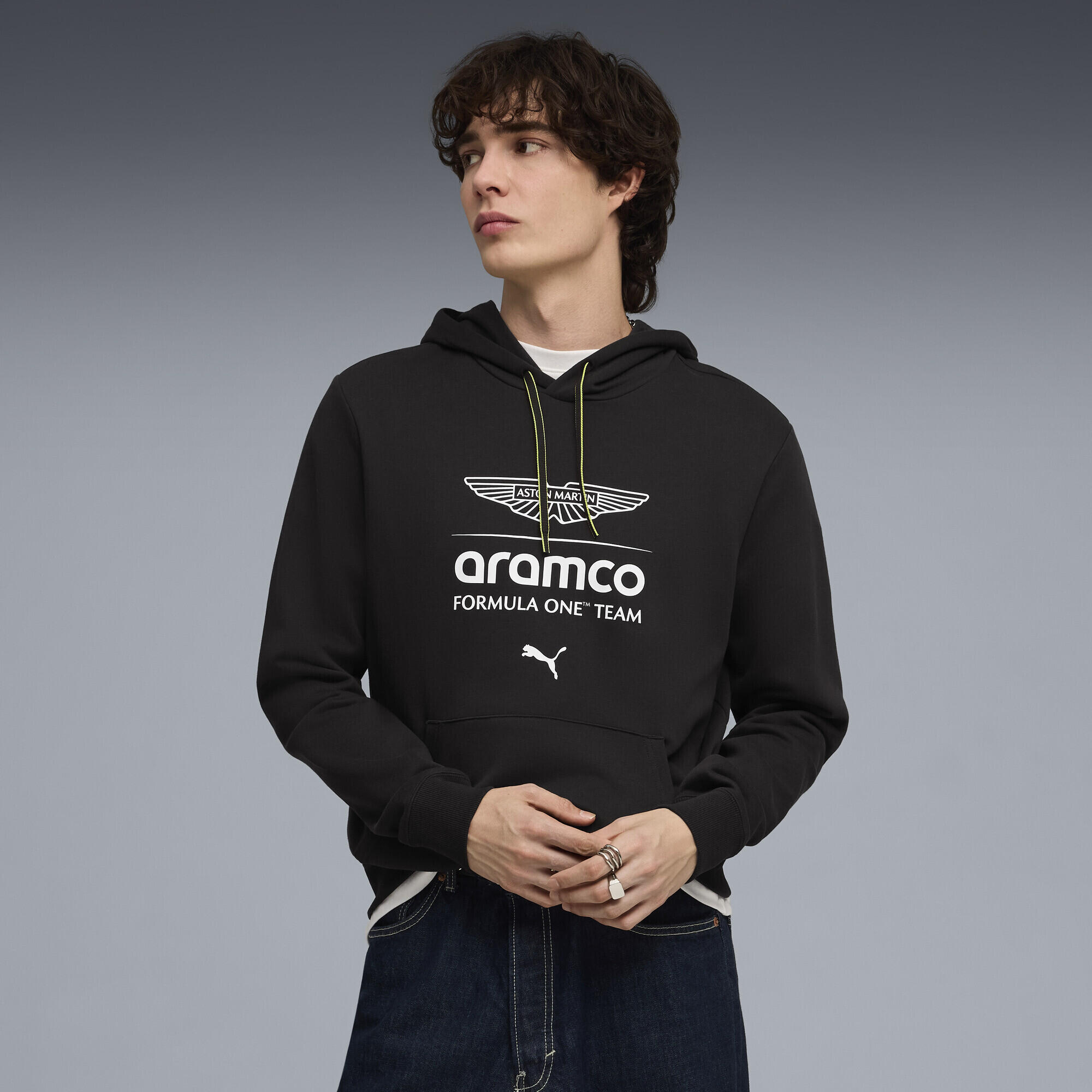 Felpa con cappuccio PUMA x ASTON MARTIN ARAMCO F1® TEAM Essentials da uomo PUMA 2/5