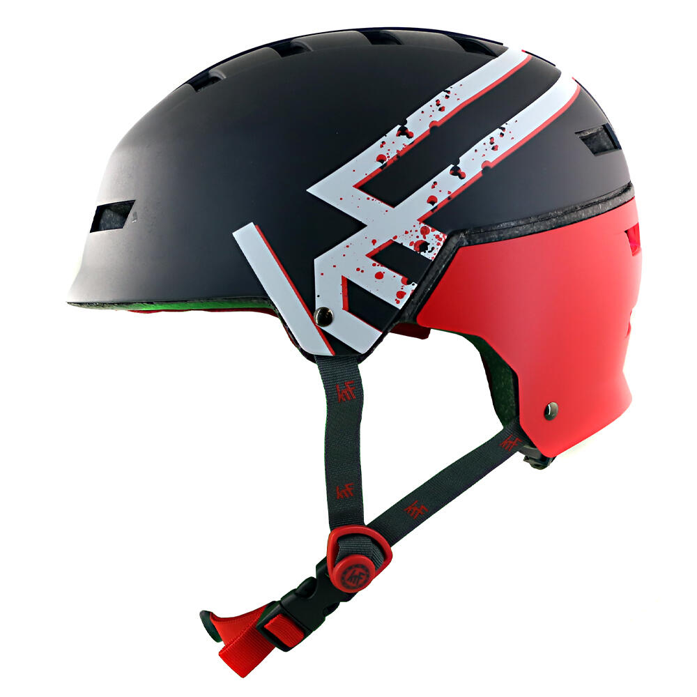 Casco KRF Broken Rosso/Nero 1/5