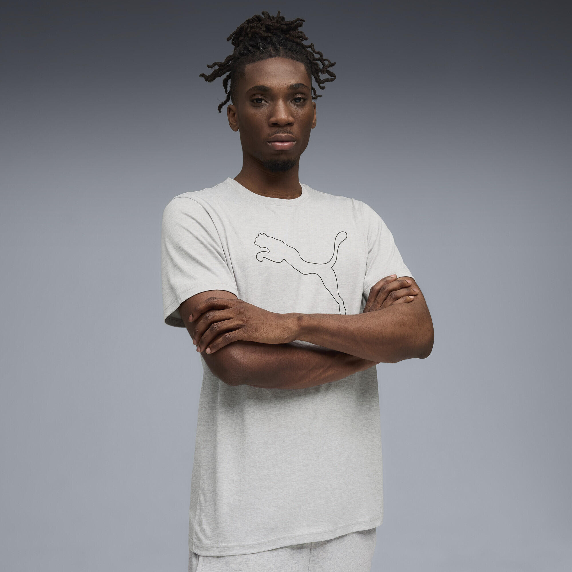 TAD ESSENTIALS Meliertes T-Shirt mit Cat Logo Herren PUMA 2/5