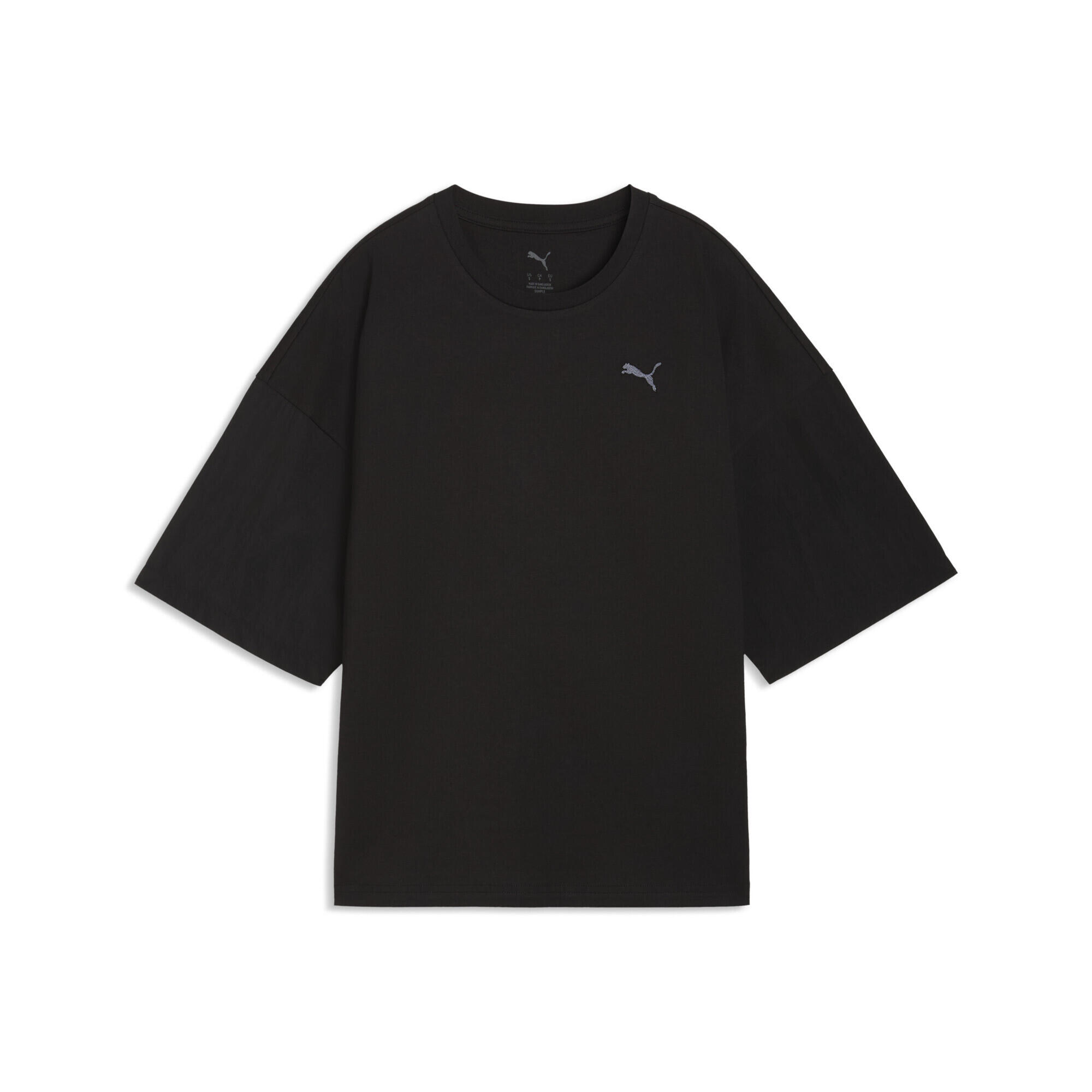 Tricou femei oversized, logo brodat Her Oversized, alb PUMA