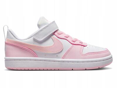 BUTY dziecięce NIKE COURT BOROUGH DV5457-105 eko skóra pełne do szkoły 35