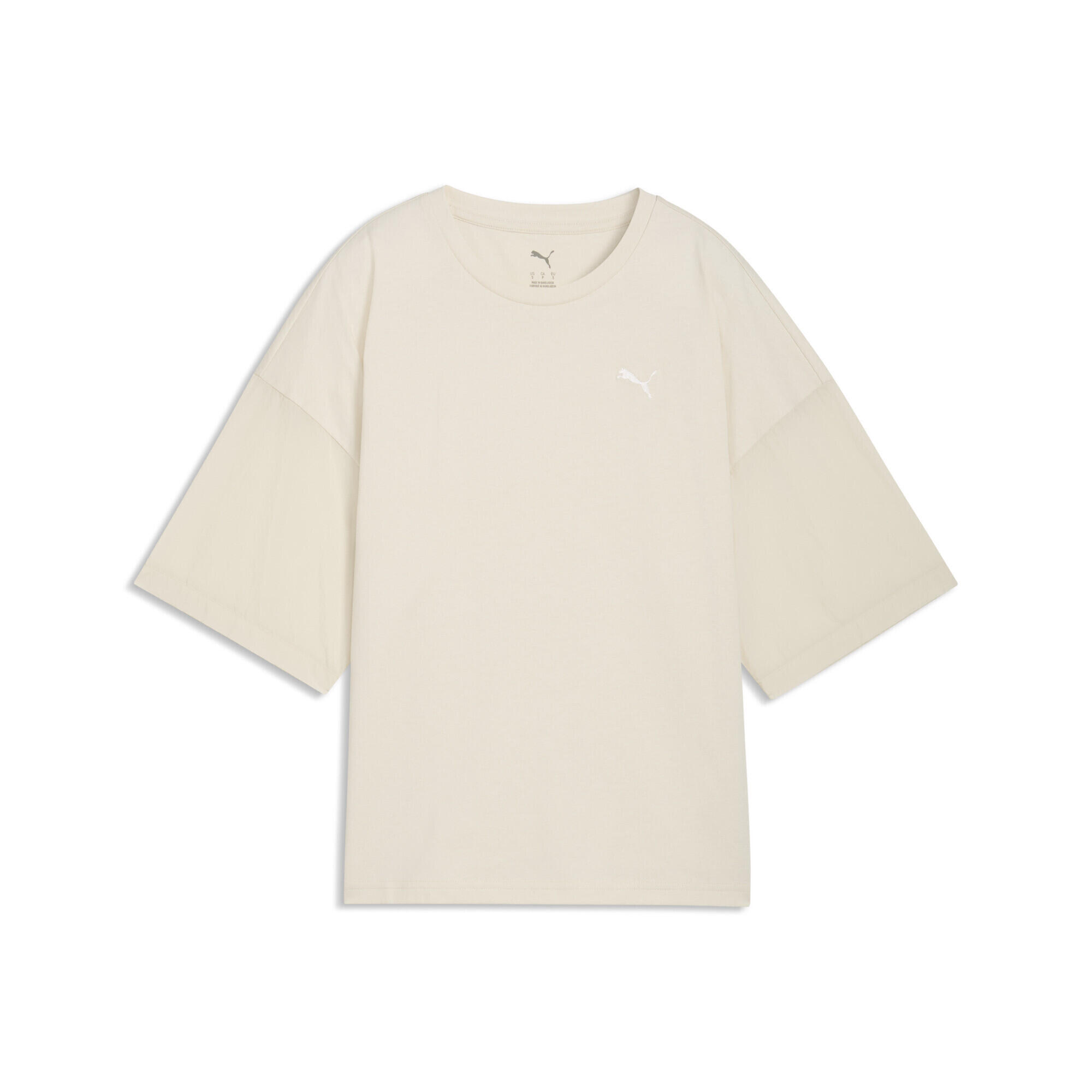 Puma - T-shirt Oversize Her Femme Puma - T-shirt Manches Courtes - Beige|blanc - Decathlon