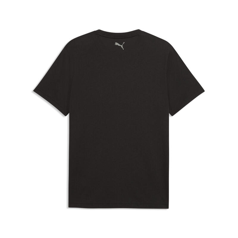 Tricou fitness bărbați grafică material drycell, negru PUMA