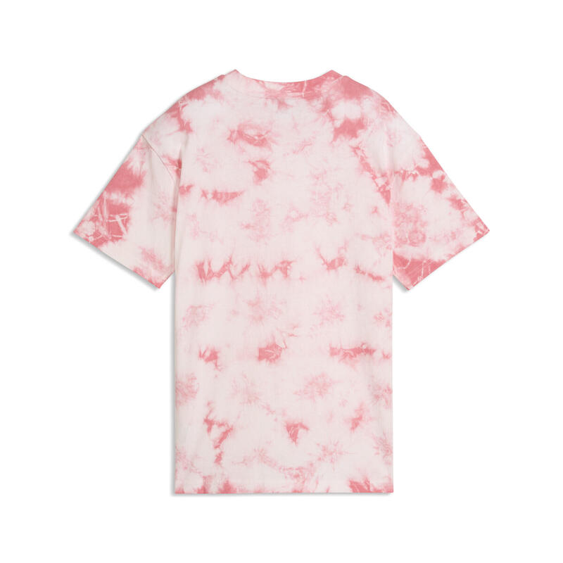 Tricou fitness copii croială lejeră Essentials Tie Dye, albastru-verde PUMA