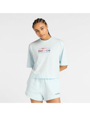 T-shirt met korte mouwen New balance model WT53536 voor vrouwen 2/5