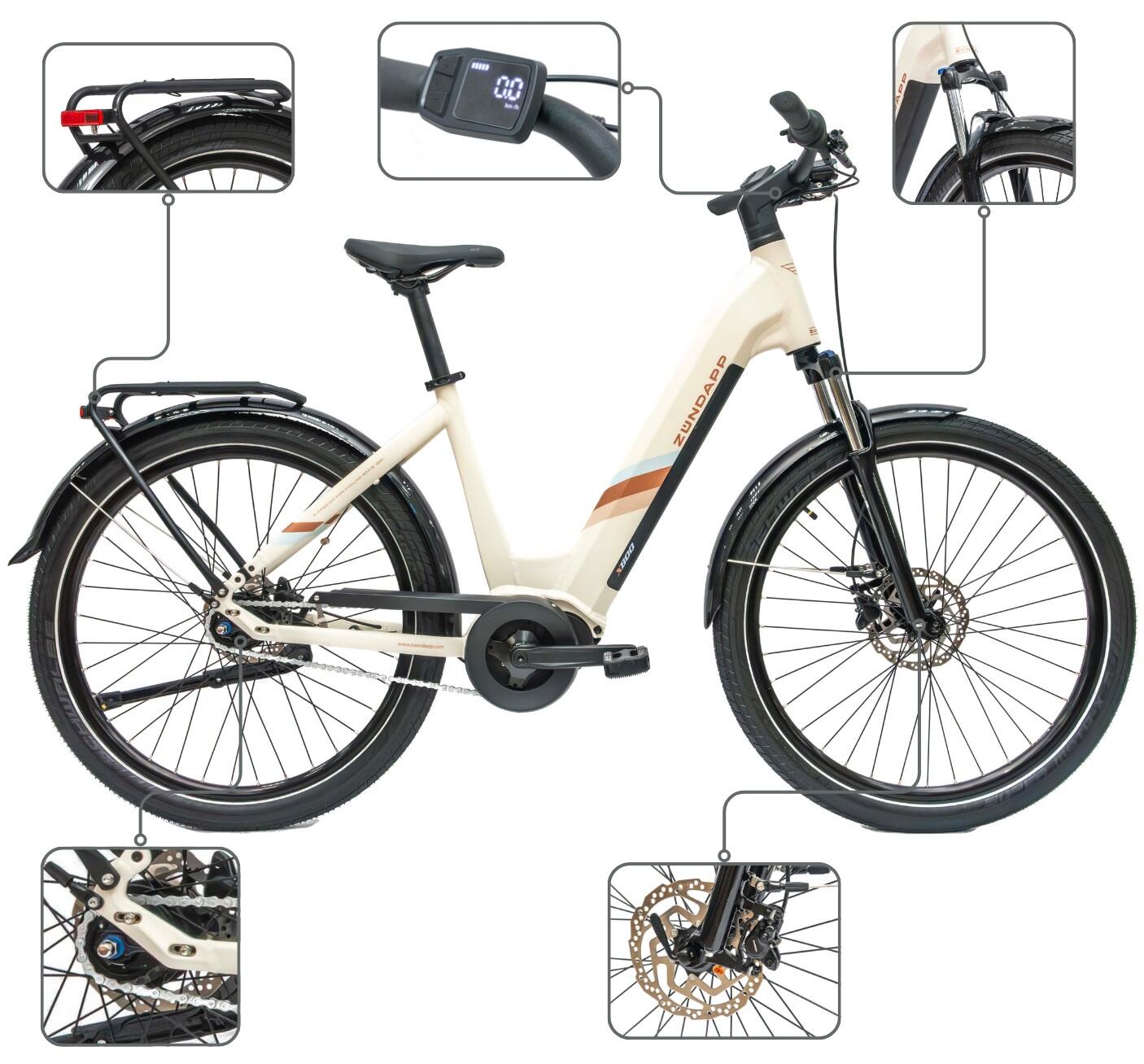 Rower Elektryczny Miejski Zündapp X800 Koła 27,5" 3/5