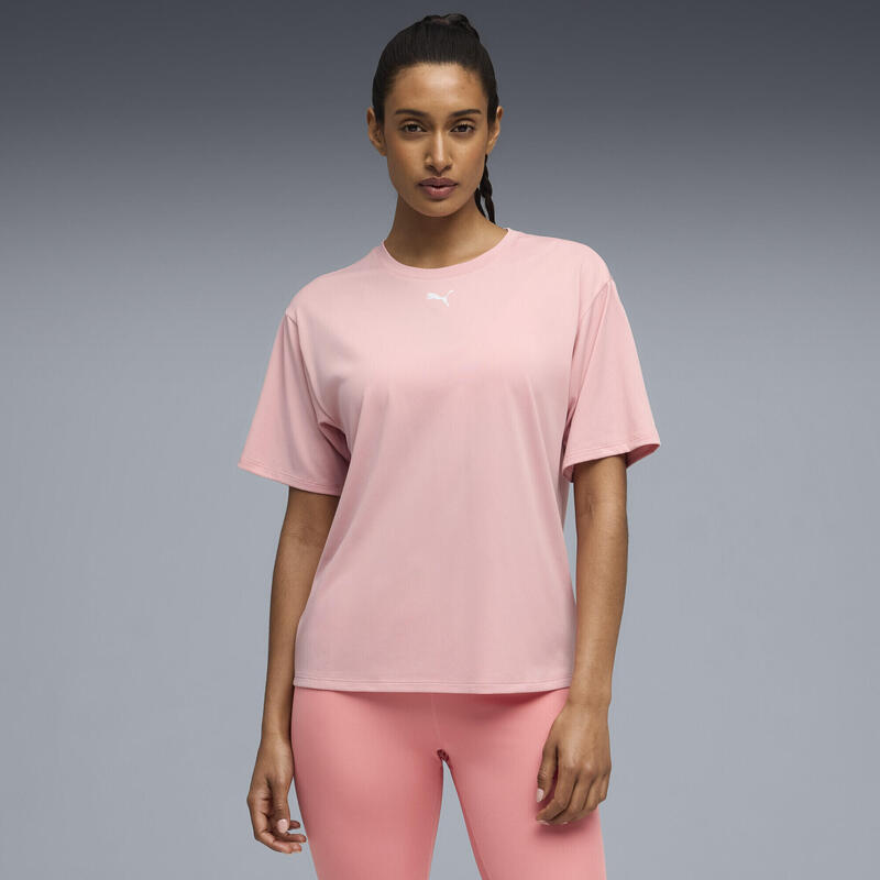 Tricou cu mânecă scurtă femei croi lejer Essentials Relaxed, negru PUMA