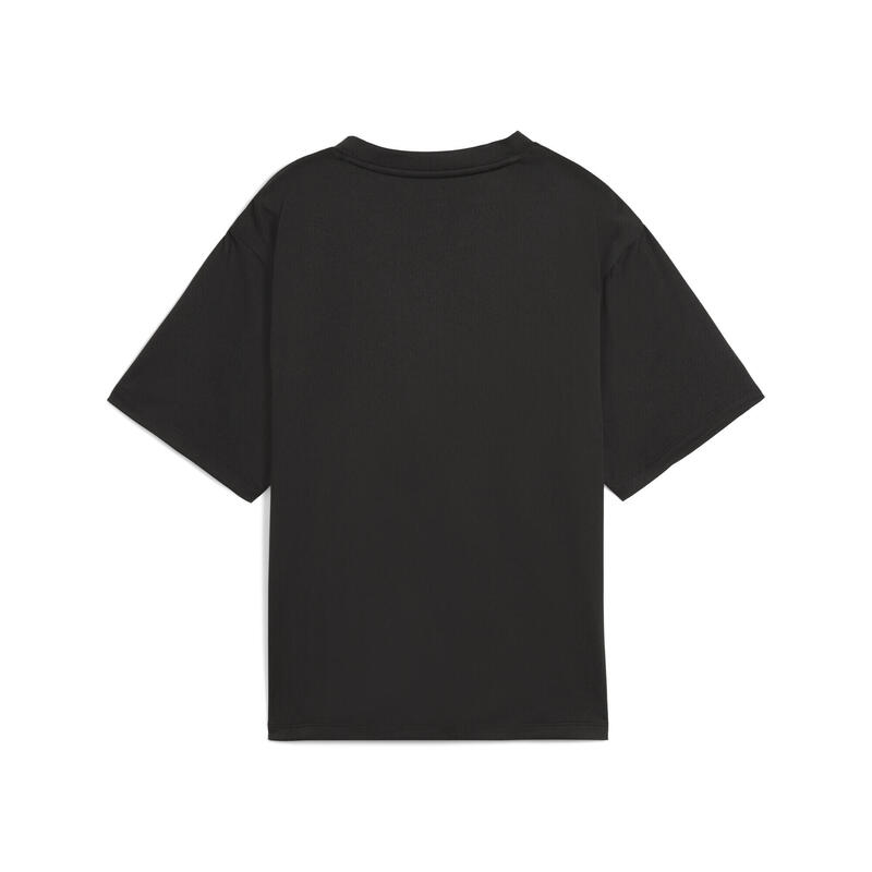 Tricou cu mânecă scurtă femei croi lejer Essentials Relaxed, negru PUMA