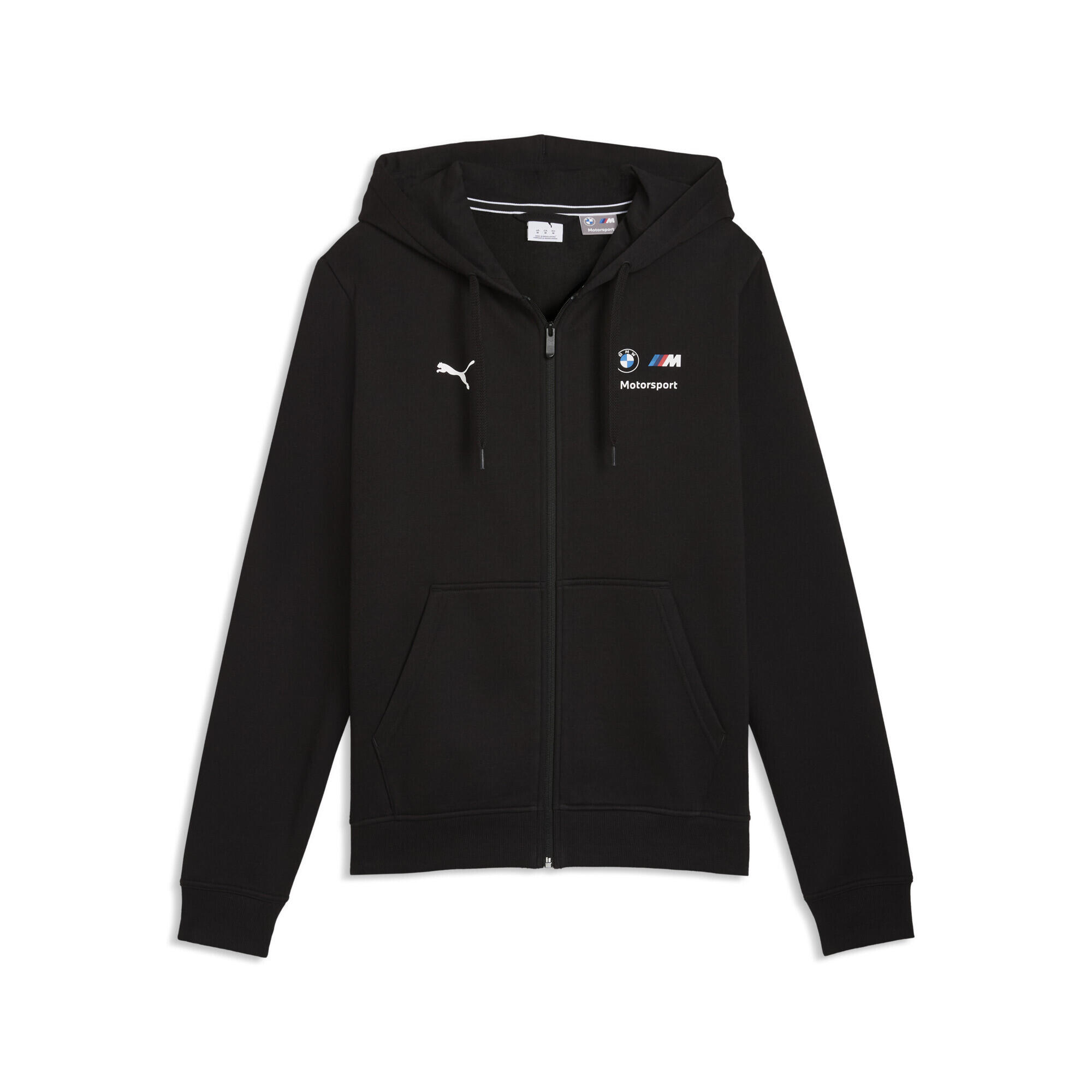Geacă alergare bărbați fleece, fermoar, negru PUMA