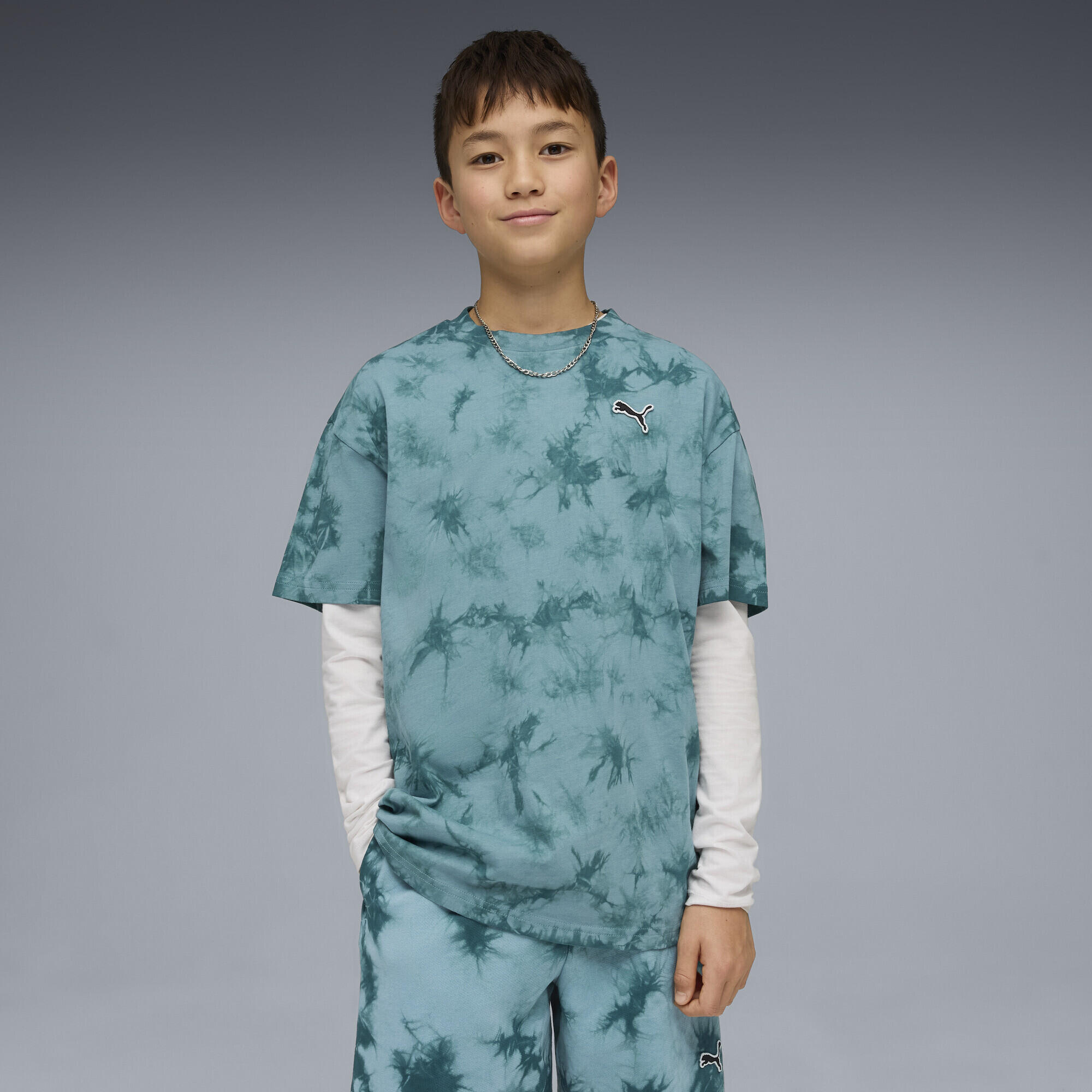 Młodzieżowa luźna koszulka Essentials z efektem tie-dye PUMA