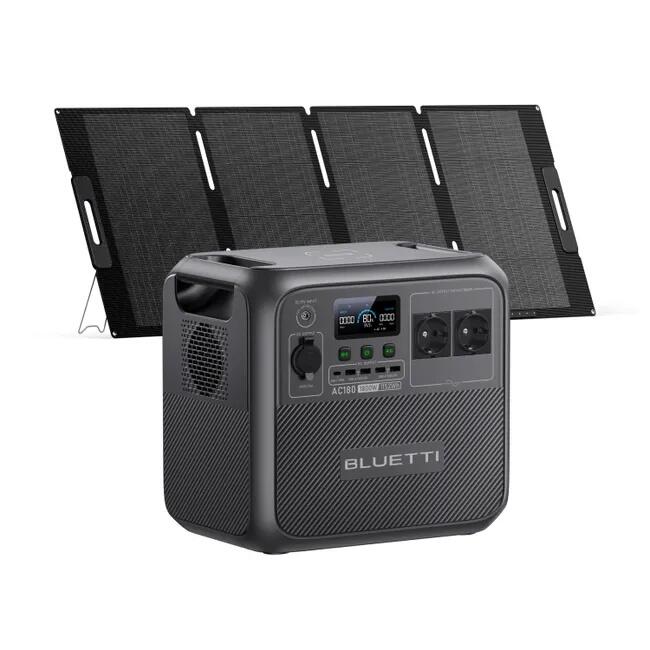 Bluetti - Générateur Solaire Ac180 Avec Pv200, 1152wh Lifepo4 Pour Camping Et Pannes - Batterie - Noir - Taille Unique - Decathlon