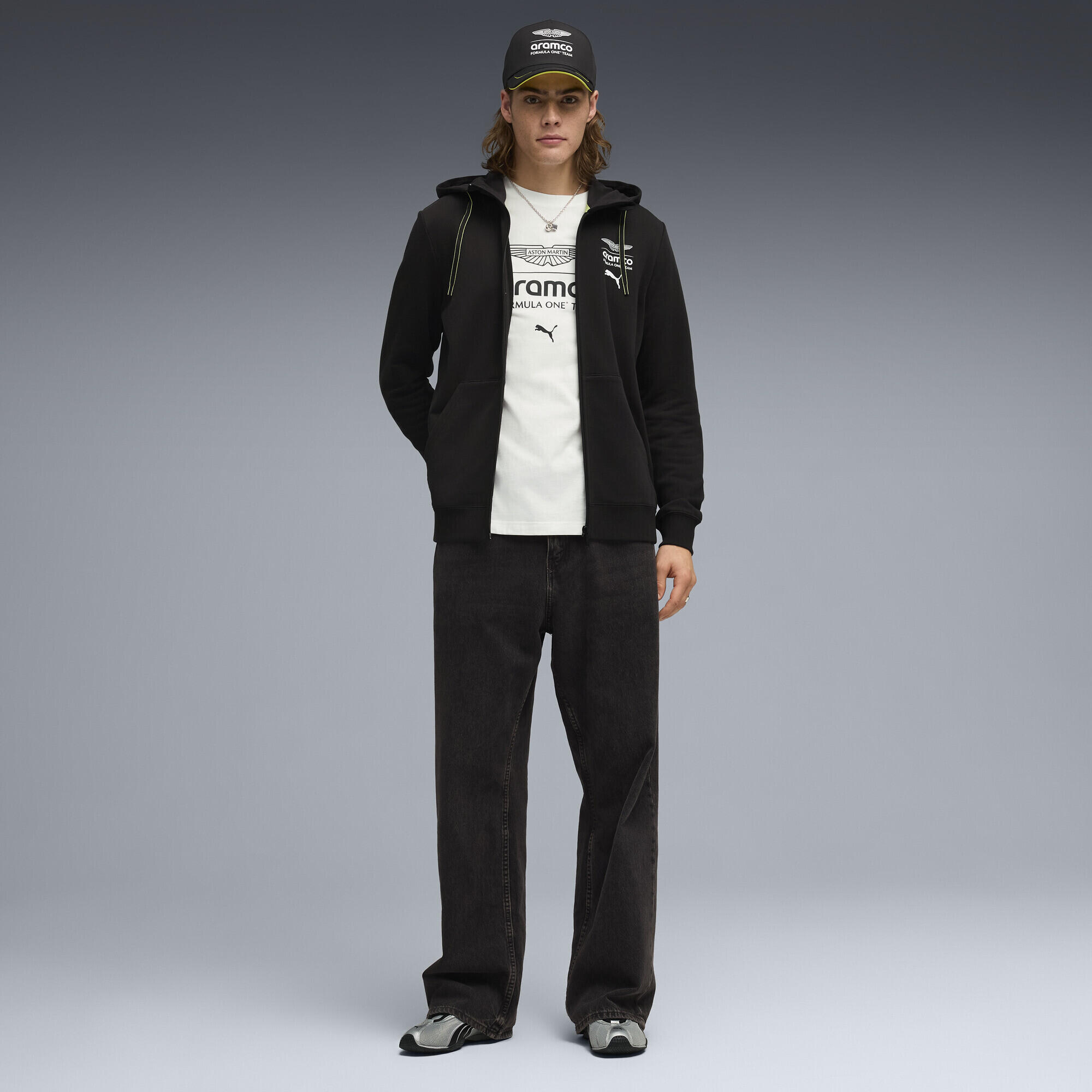 Felpa con cappuccio PUMA x ASTON MARTIN ARAMCO F1® TEAM Essentials da uomo PUMA 4/5