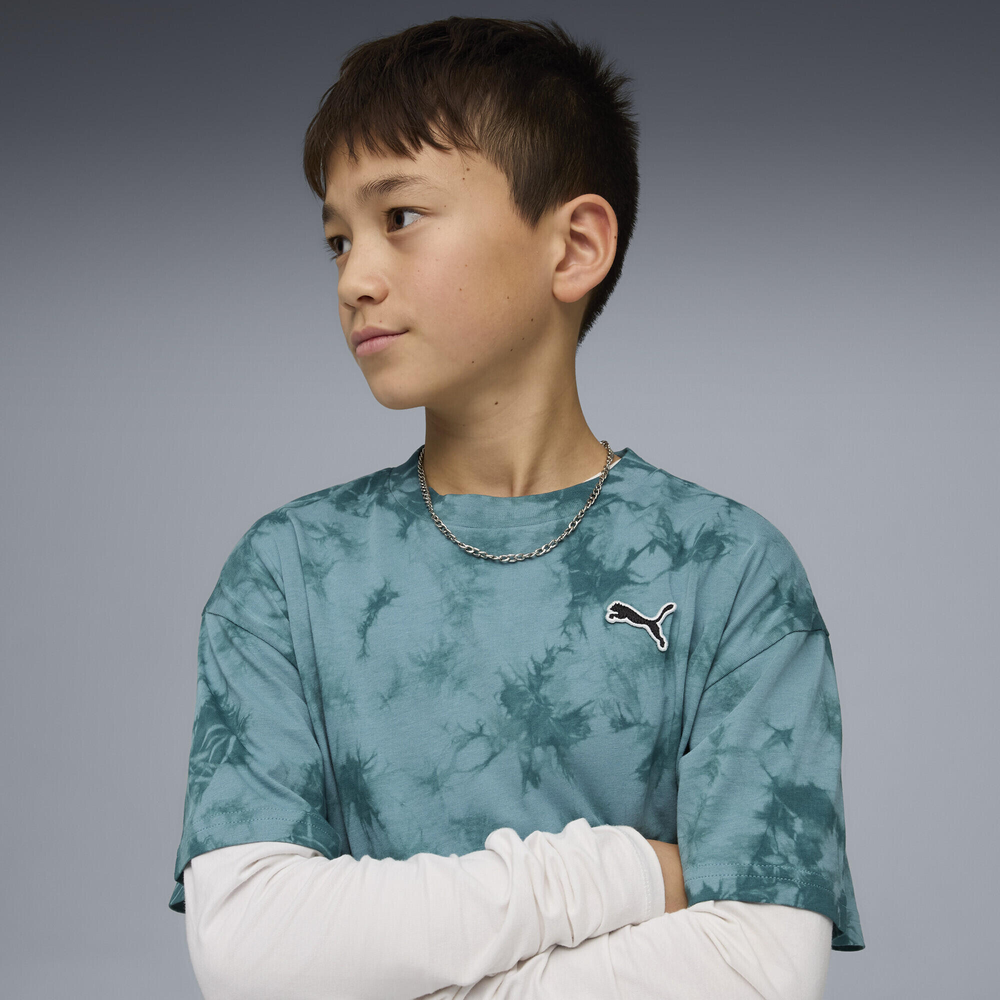 T-shirt Essentials Tie-Dye dal taglio morbido per ragazzi PUMA 3/6
