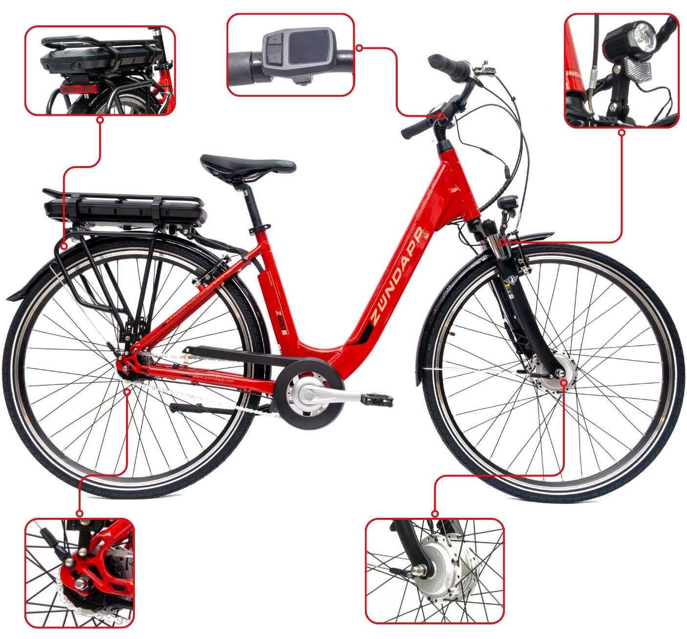 Rower Elektryczny Miejski Damski Zündapp Z600 Koła 28" 3/5