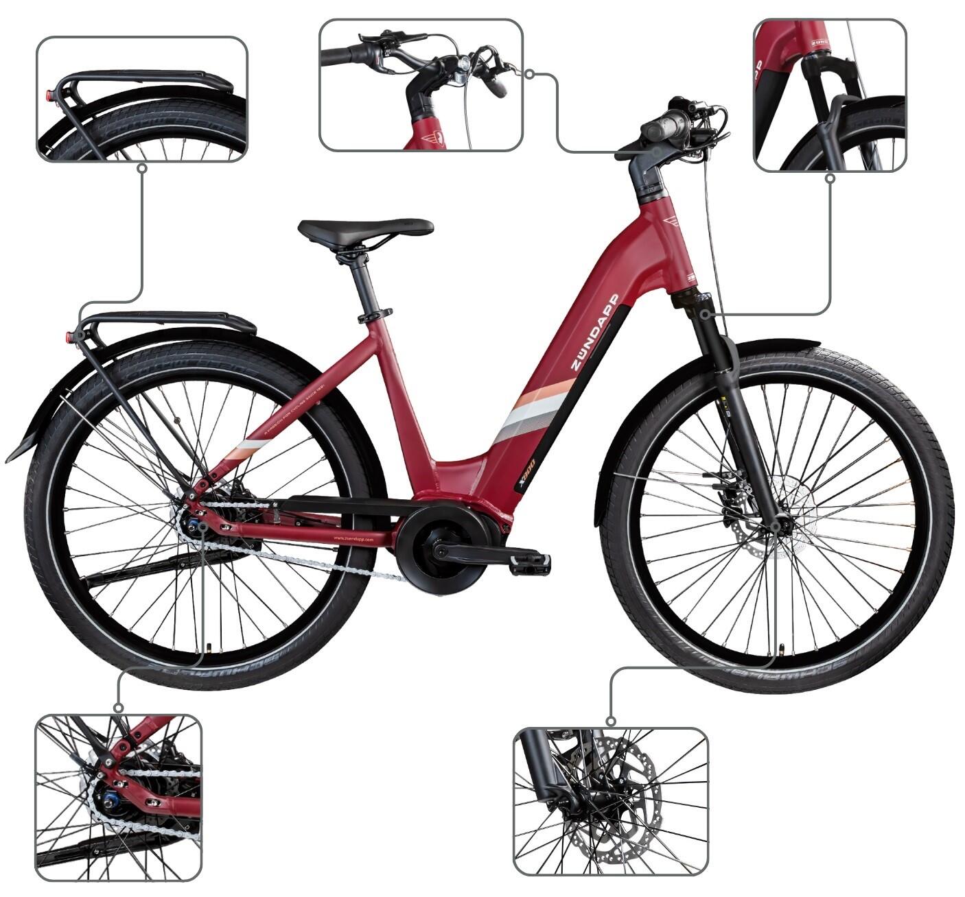 Rower Elektryczny Miejski Zündapp X800 Koła 27,5" 3/5
