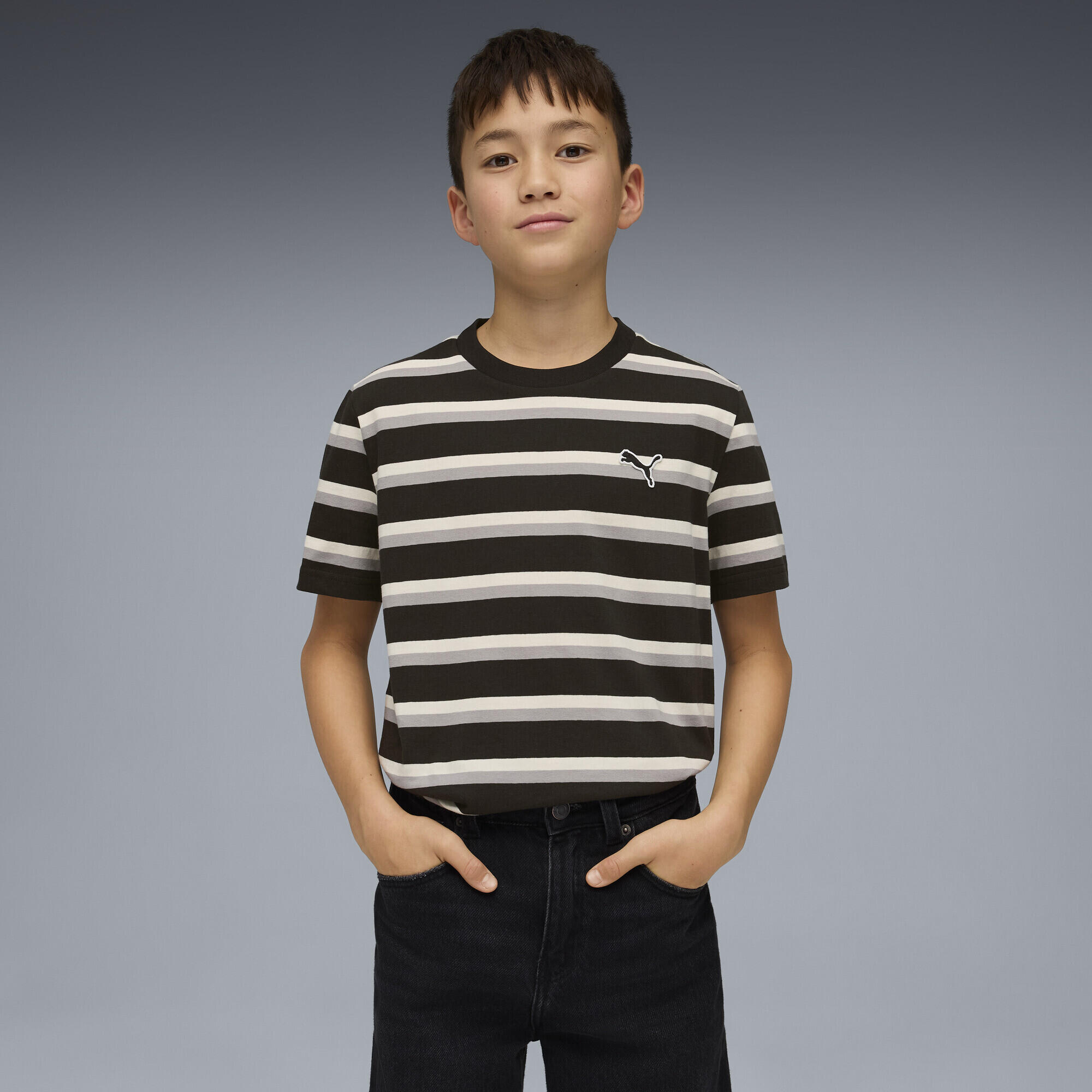 T-shirt a righe Essentials per ragazzi PUMA 2/6