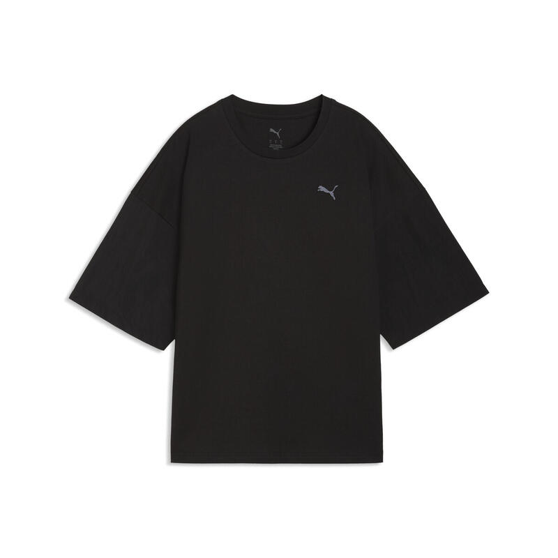 Tricou femei oversized, logo brodat Her Oversized, alb PUMA