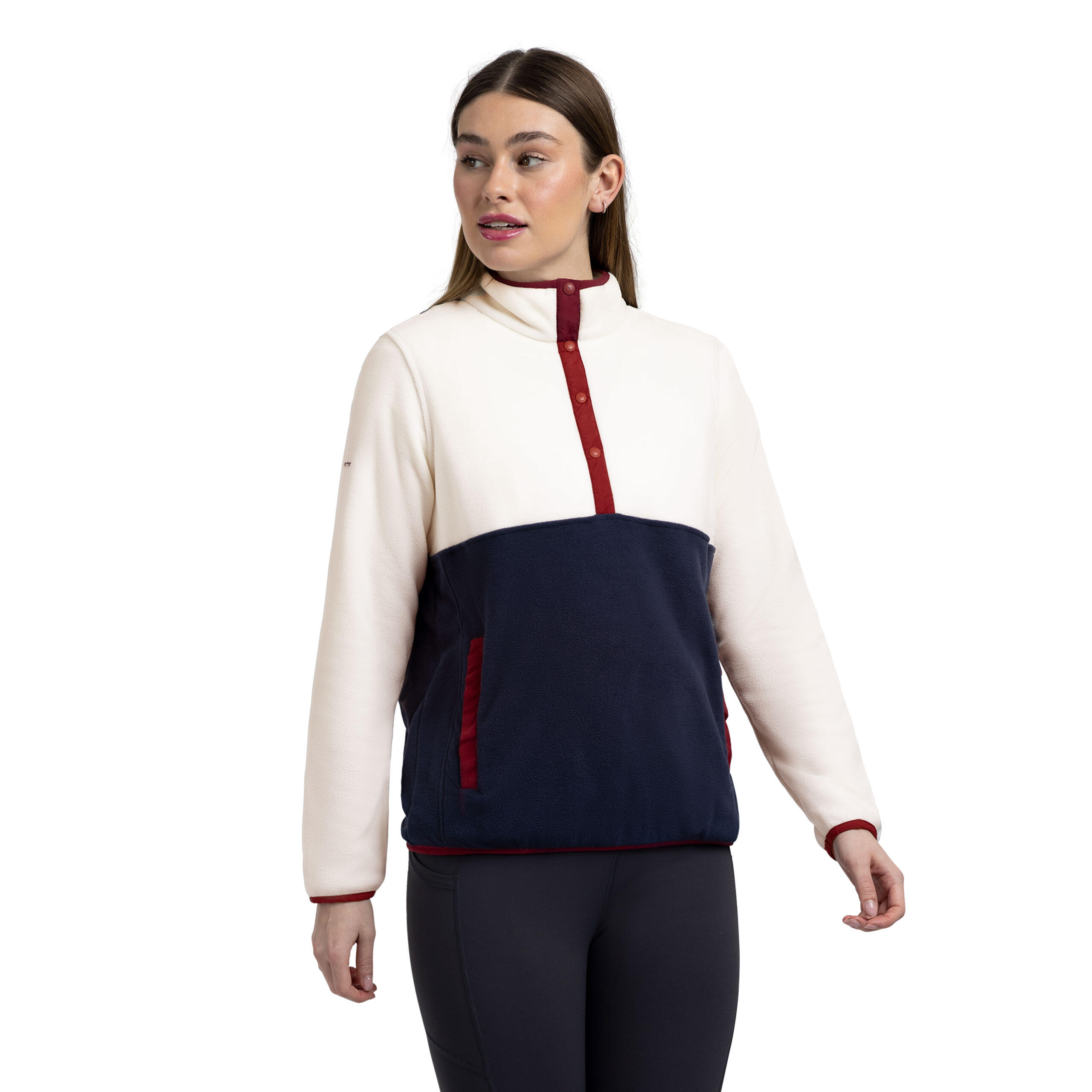 Womens Anti Pilling Contrast Panels Microfleece - Garzoni 4/5