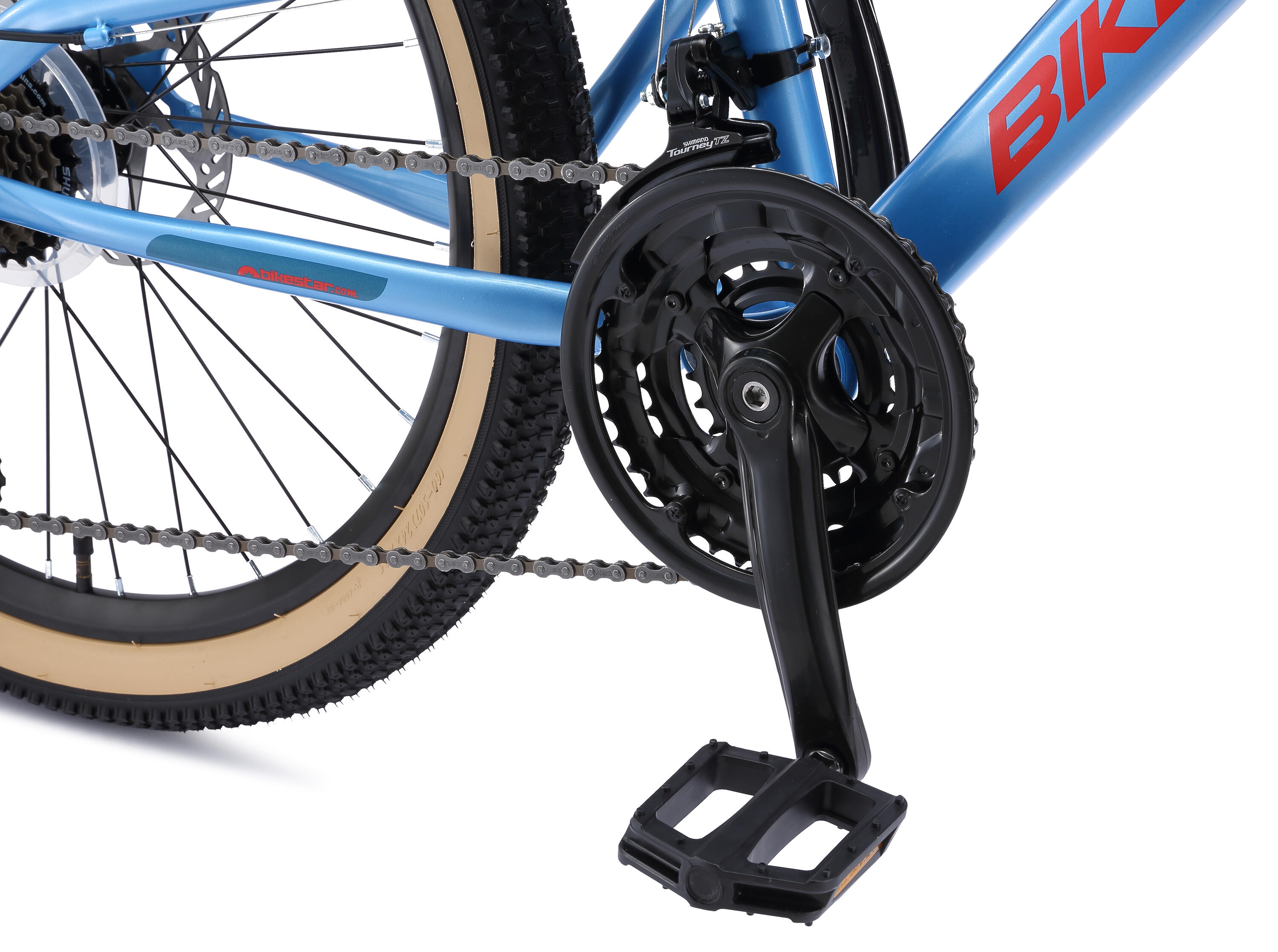 MTB 24" kinderfiets 9 jaar, volledig geveerde, 21 versnellingen, schijfremmen 6/7