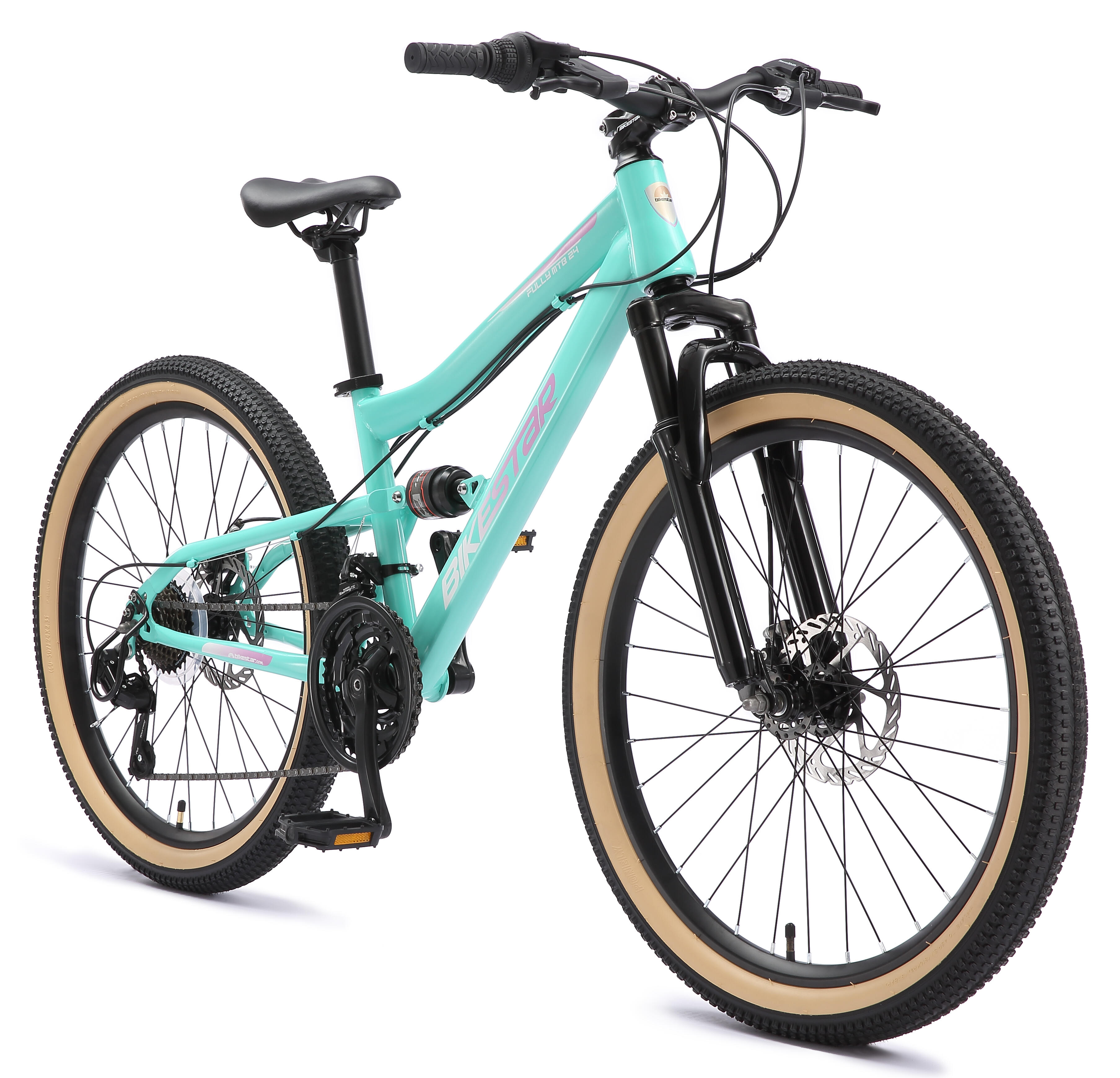 Vélo Enfant 20 Pouces VTT - 7 Vitesses, Freins Disques - Vert - Neuf Garçon/fille
