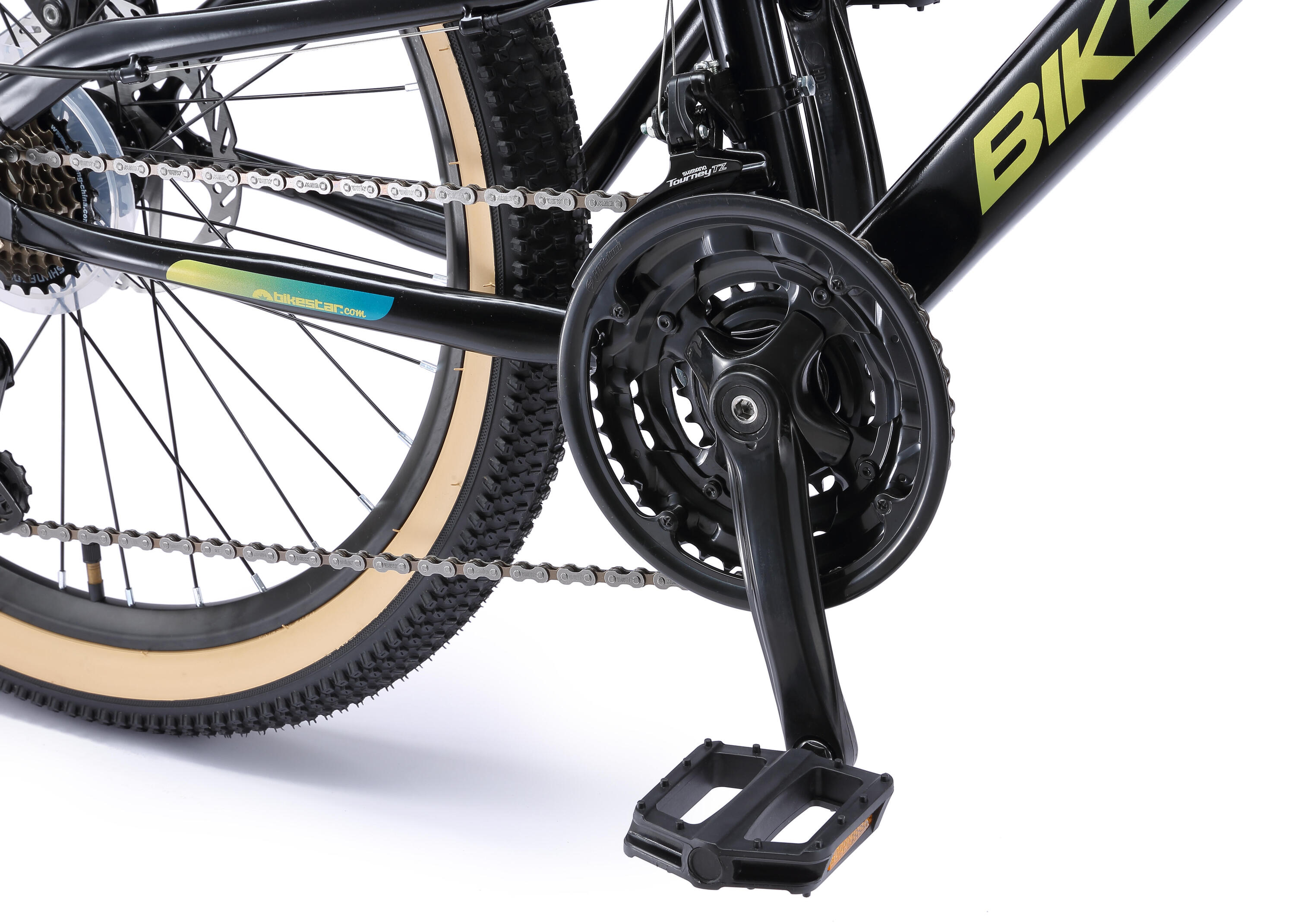 MTB 24" kinderfiets 9 jaar, volledig geveerde, 21 versnellingen, schijfremmen 6/7