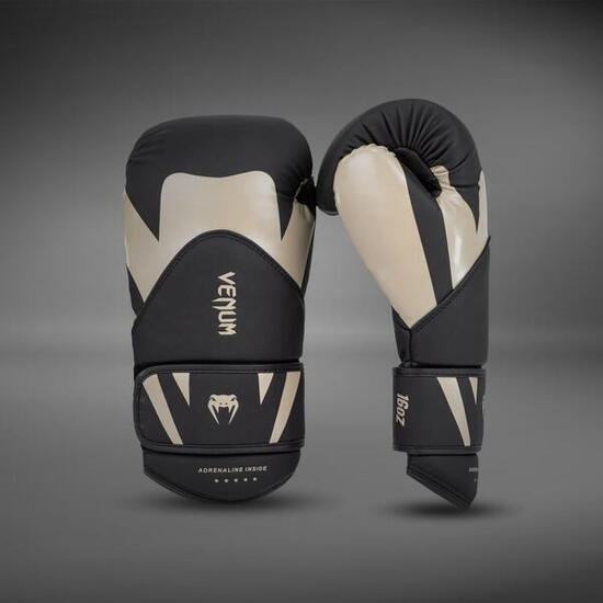 Gants de boxe Venum Challenger 4.0 – Noir / Beige – 12 oz