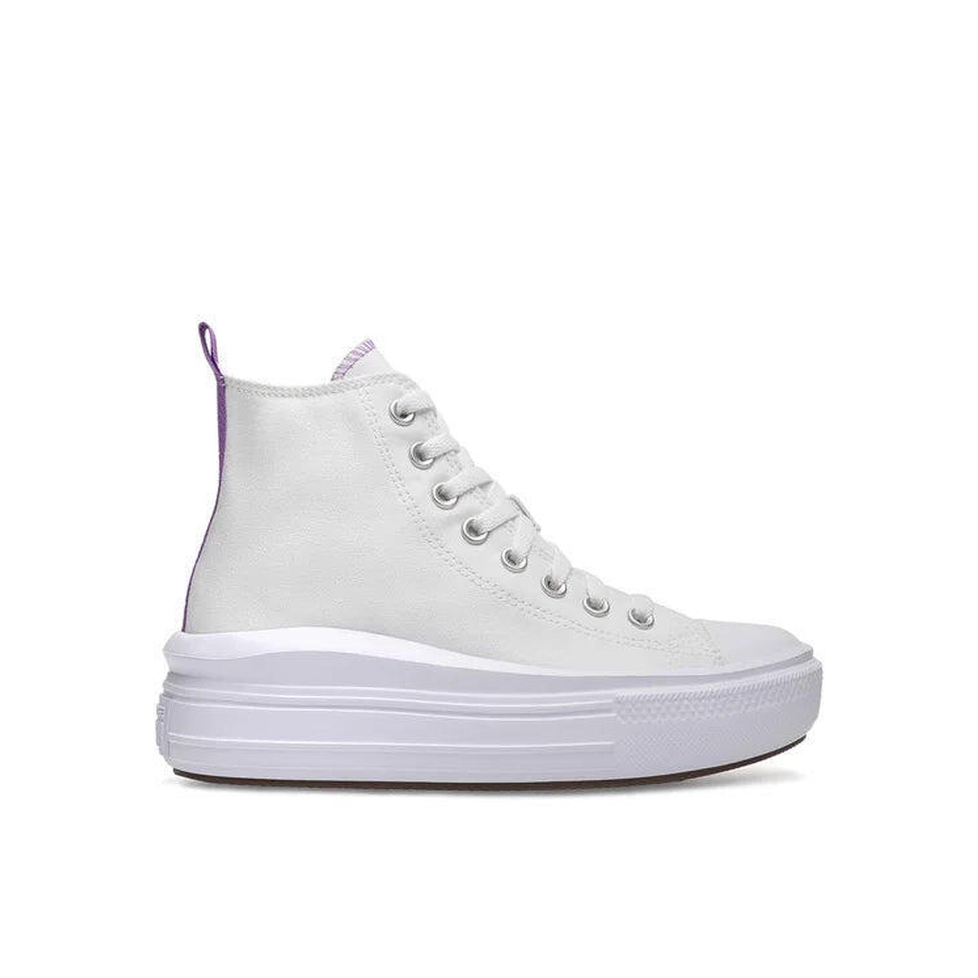 Converse Chuck Taylor All Star, Sneaker Platform - Bianco/Viola