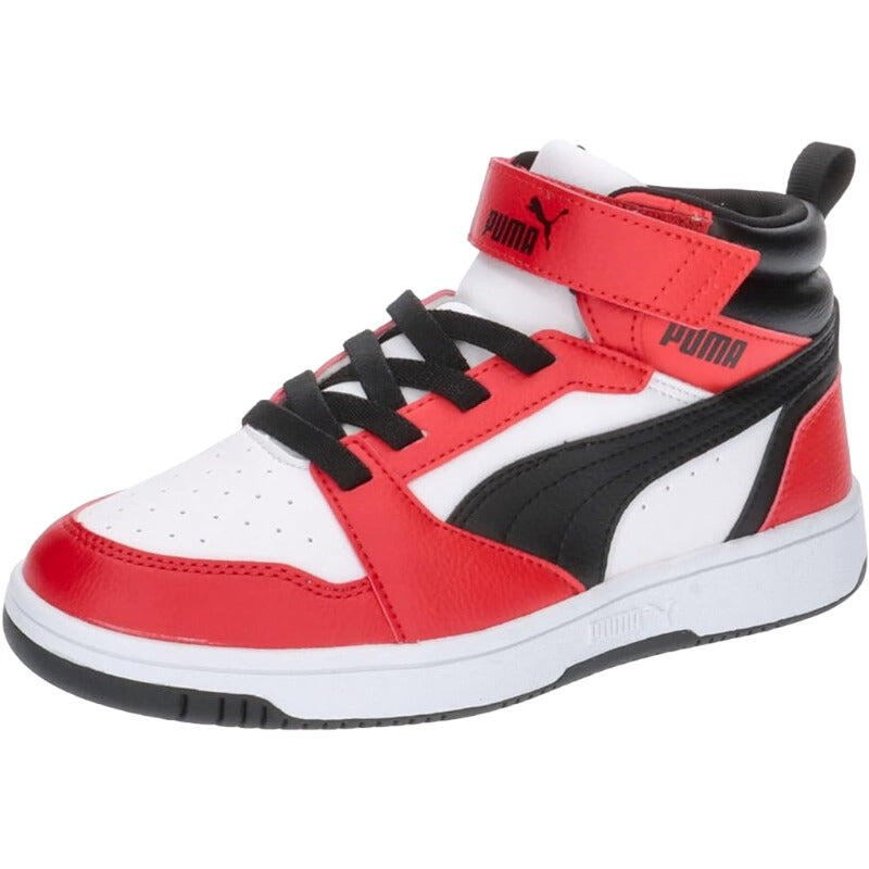Basket mi-haute Rebound V6 Bébé PUMA White Black For All Time Red 7/7