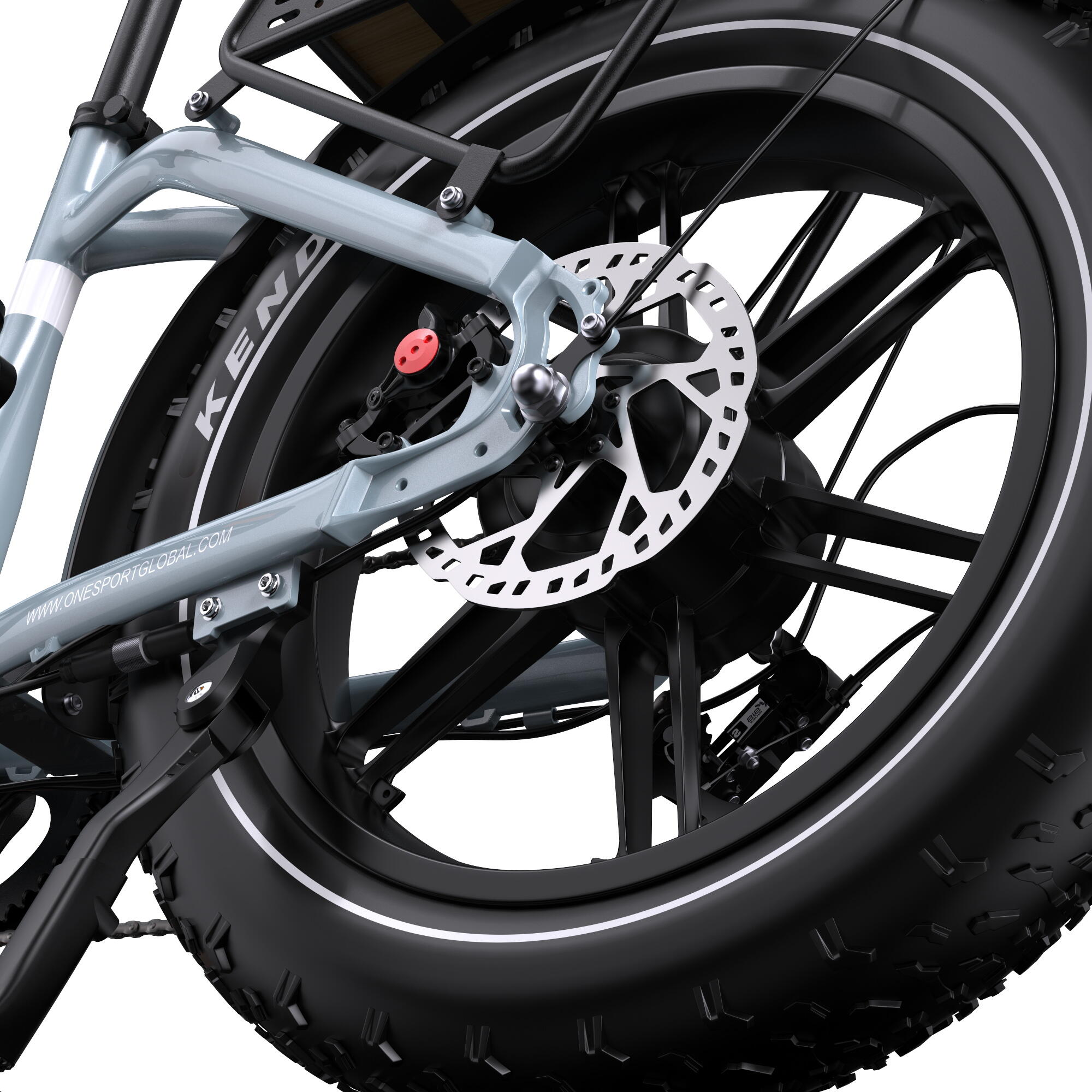 E-Bike entrada baixa OT08 20" 864WH bicicleta elétrica unissex cinza 7/7