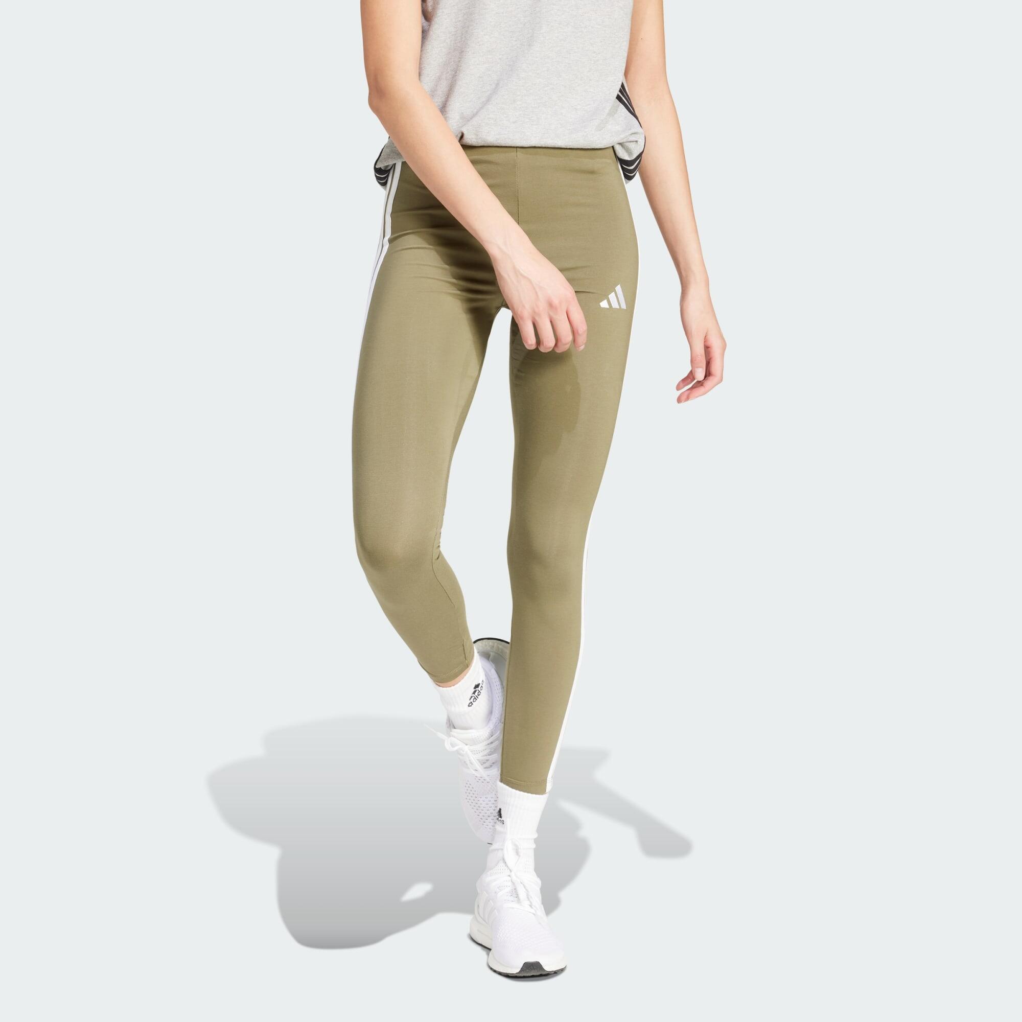 Adidas - Legging Coton 3 Bandes Essentials - Collant - Beige|blanc - Decathlon