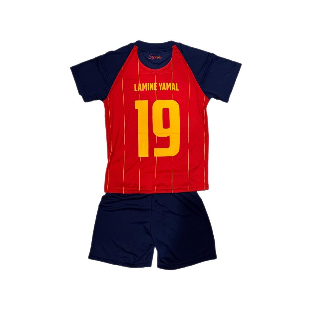 KIT FLOCAGE LAMINE YAMAL #19 Jaune Maillot Espagne Home