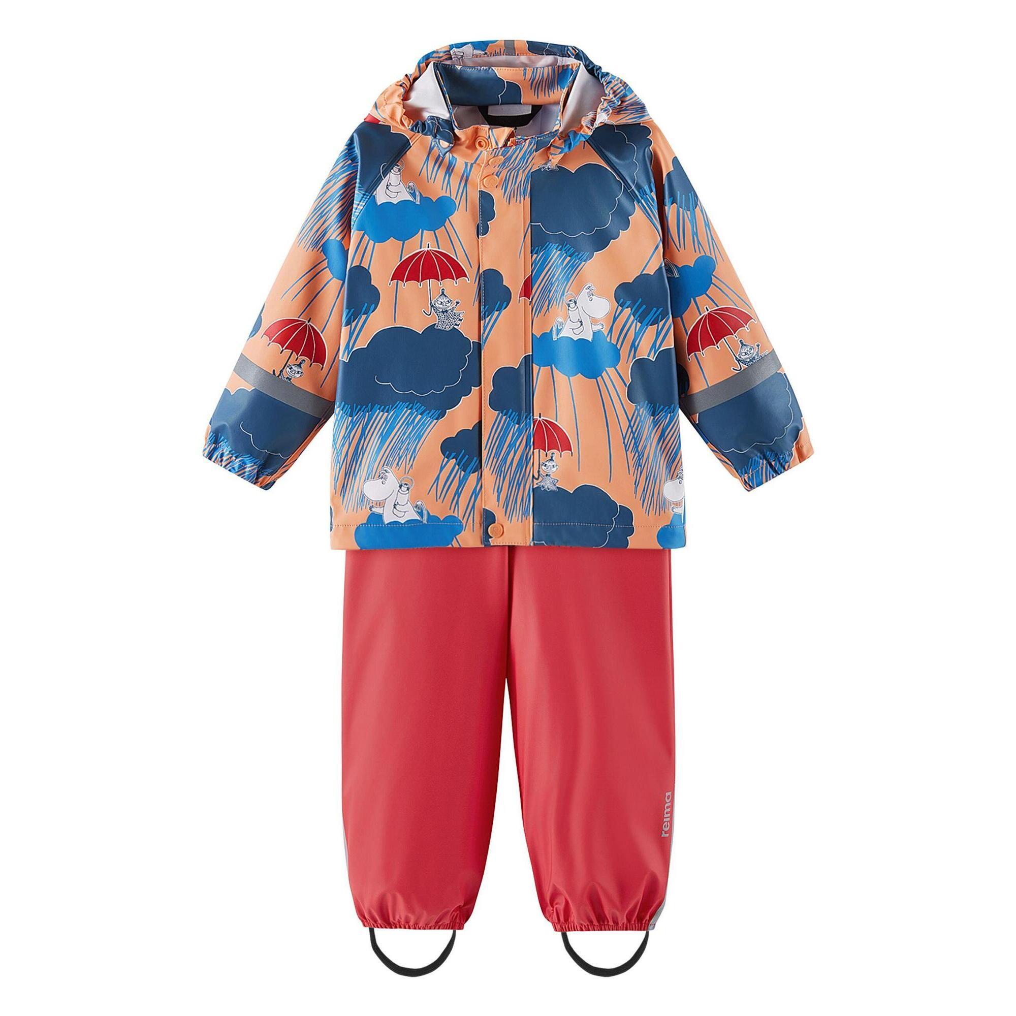 Reima - Tenue De Pluie Moomin Plask - Avec Détails Réfléchissants Et Coutures Tapées - Combinaison - Orange - 86 - Decathlon