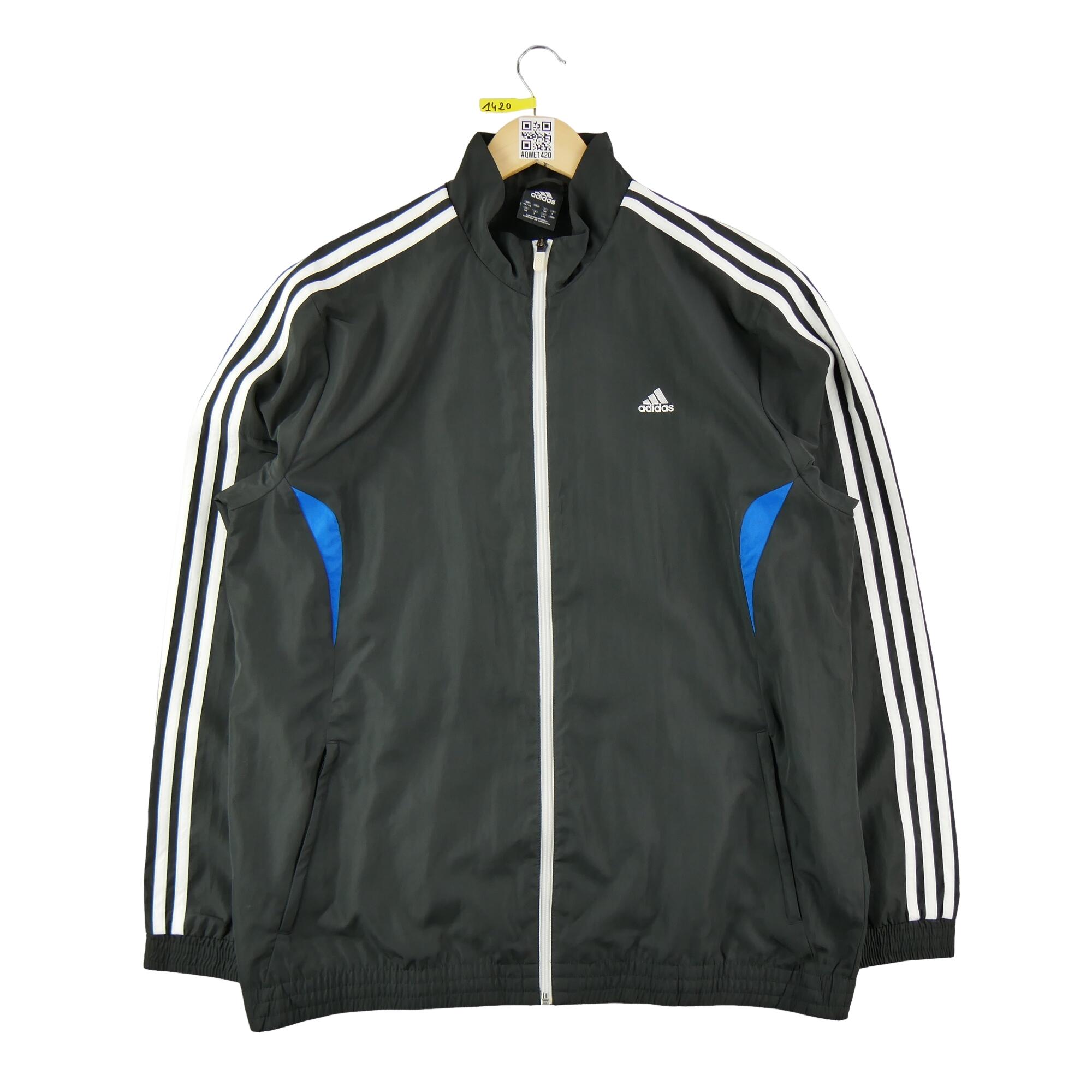 ADIDAS Reconditionné - Veste de survêtement Homme Noir - Bon État