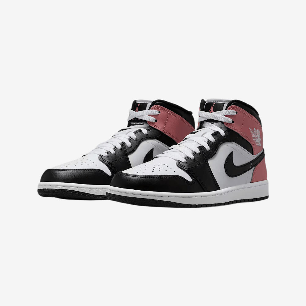 Air Jordan 1 Mid White Rust Pink Black 2/6
