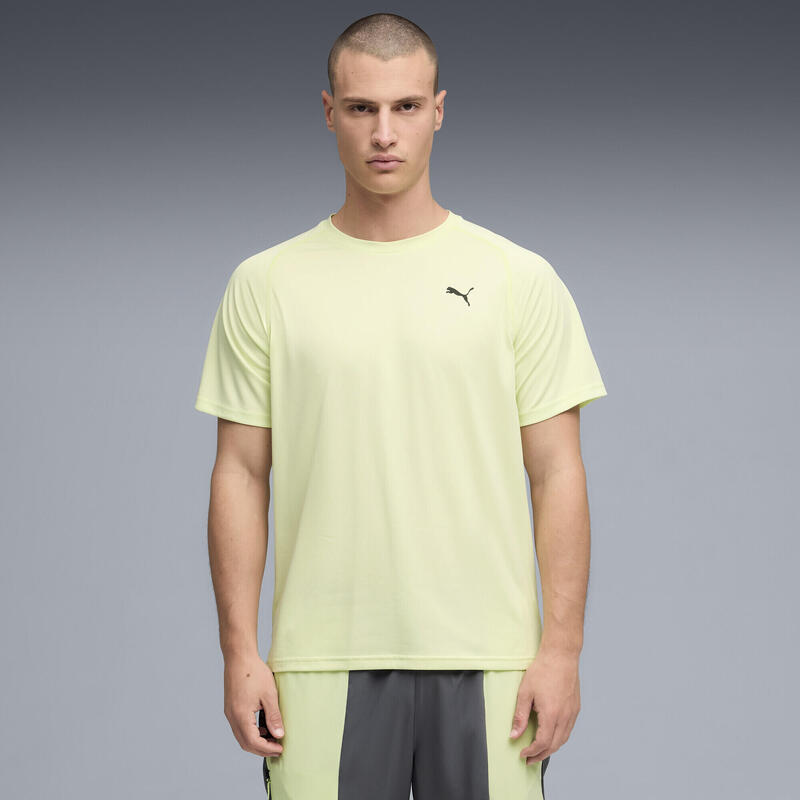 Tricou fitness bărbați respirabil, Pwrtrain, galben deschis PUMA