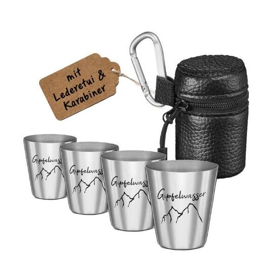 Gipfelwasser Stamperl inkl. Etui - Federleicht & Praktisch für unterwegs