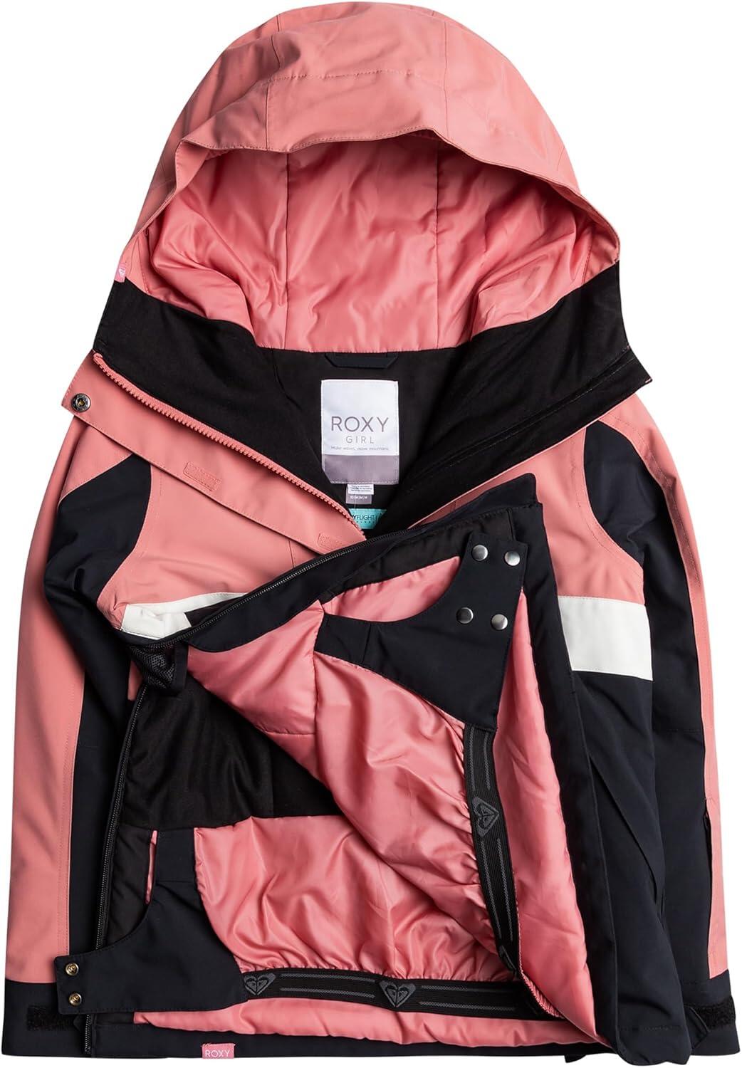 Kurtka dziewczęca ROXY narty snowboard ocieplana wodoodporna różowa 4/4