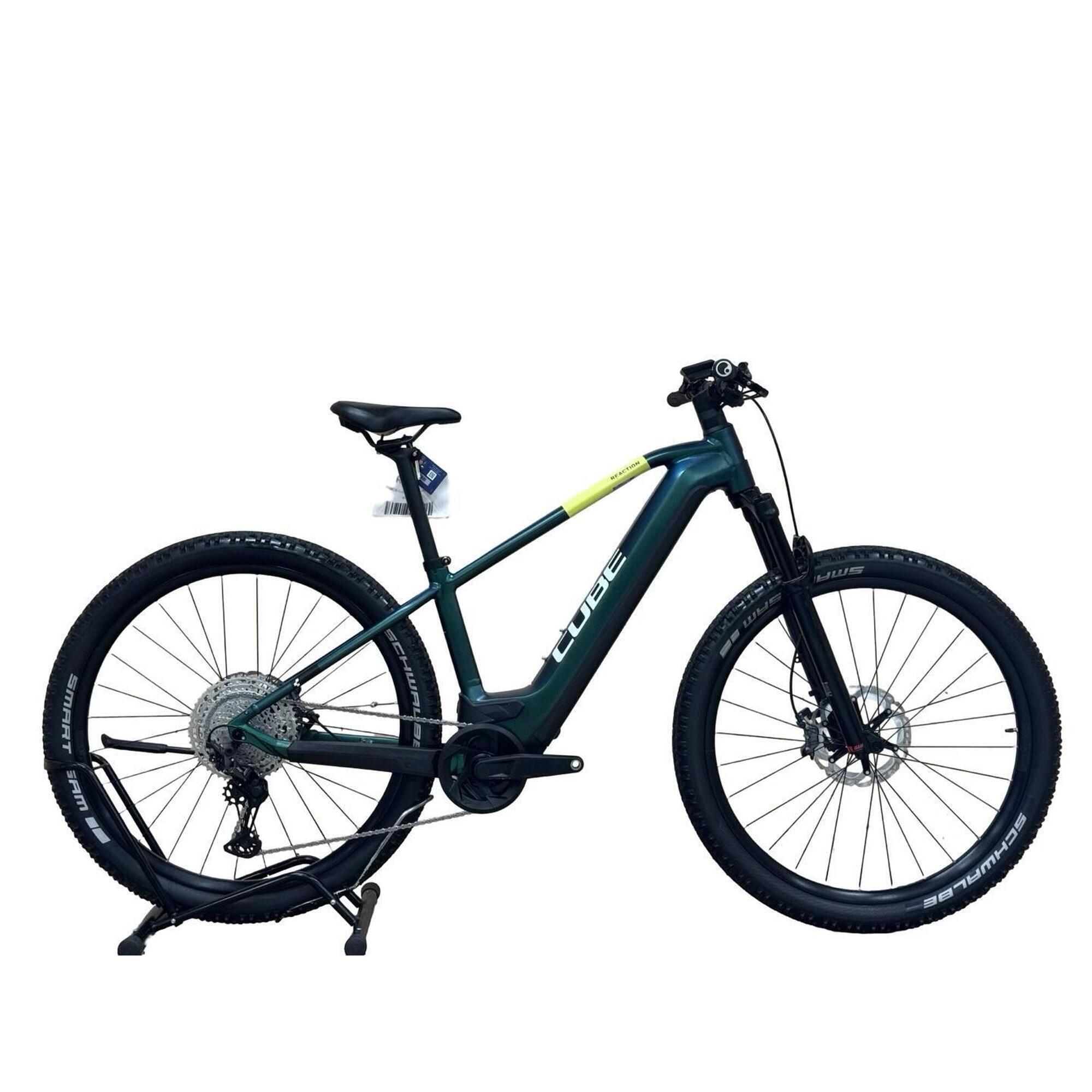 Cube - Reconditionné - Vtt Électrique Cube Reaction Hybrid Slt 750 Xt - Comme Neuf - Vélo Tout Terrain - Noir|vert - Moyen - Decathlon