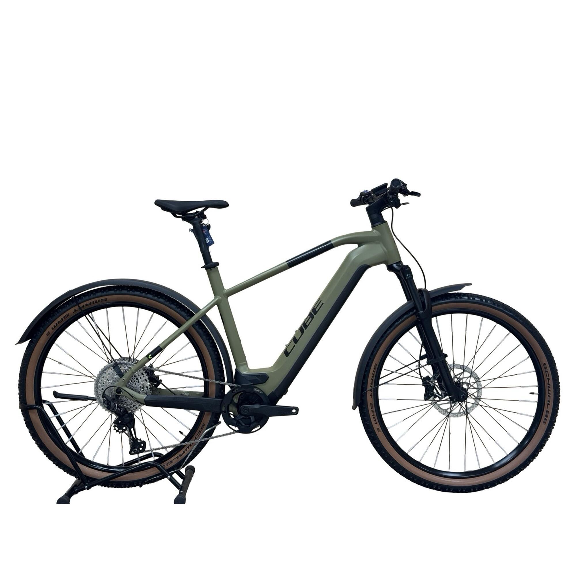 Cube - Reconditionné - Vtt Électrique Cube Reaction Hybrid Race 750 Allroad- Comme Neuf - Vélo Tout Terrain - Noir|vert - Decathlon