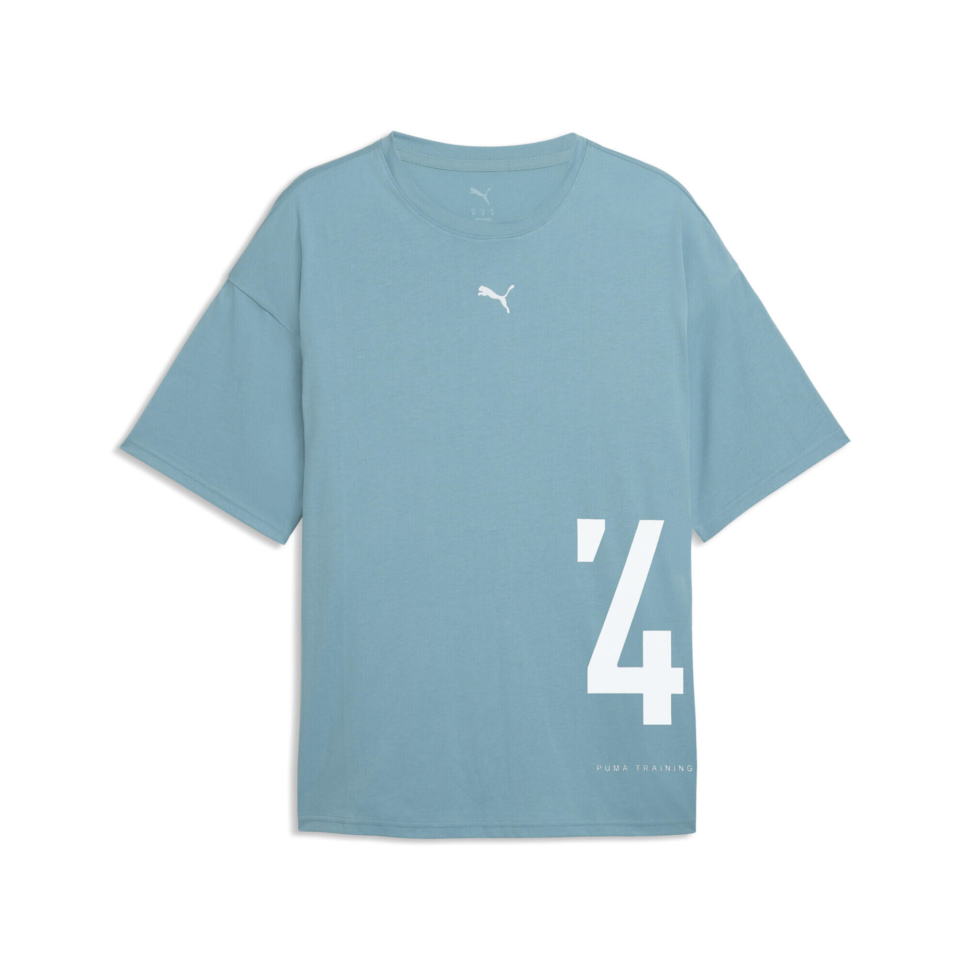 Tricou fitness bărbați oversize, albastru deschis PUMA