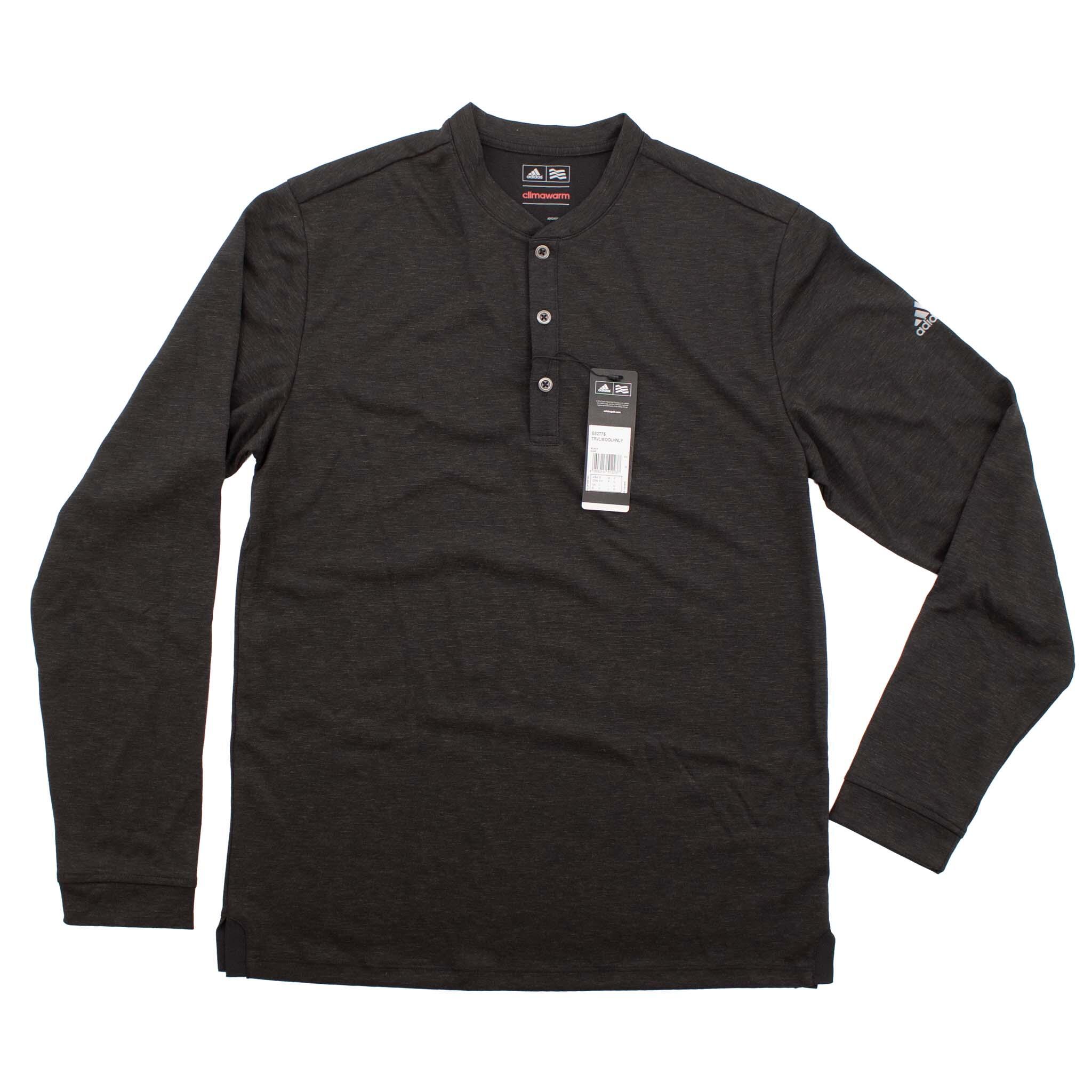 Shirt Golf Travel Wool Henley in Grau 3/4