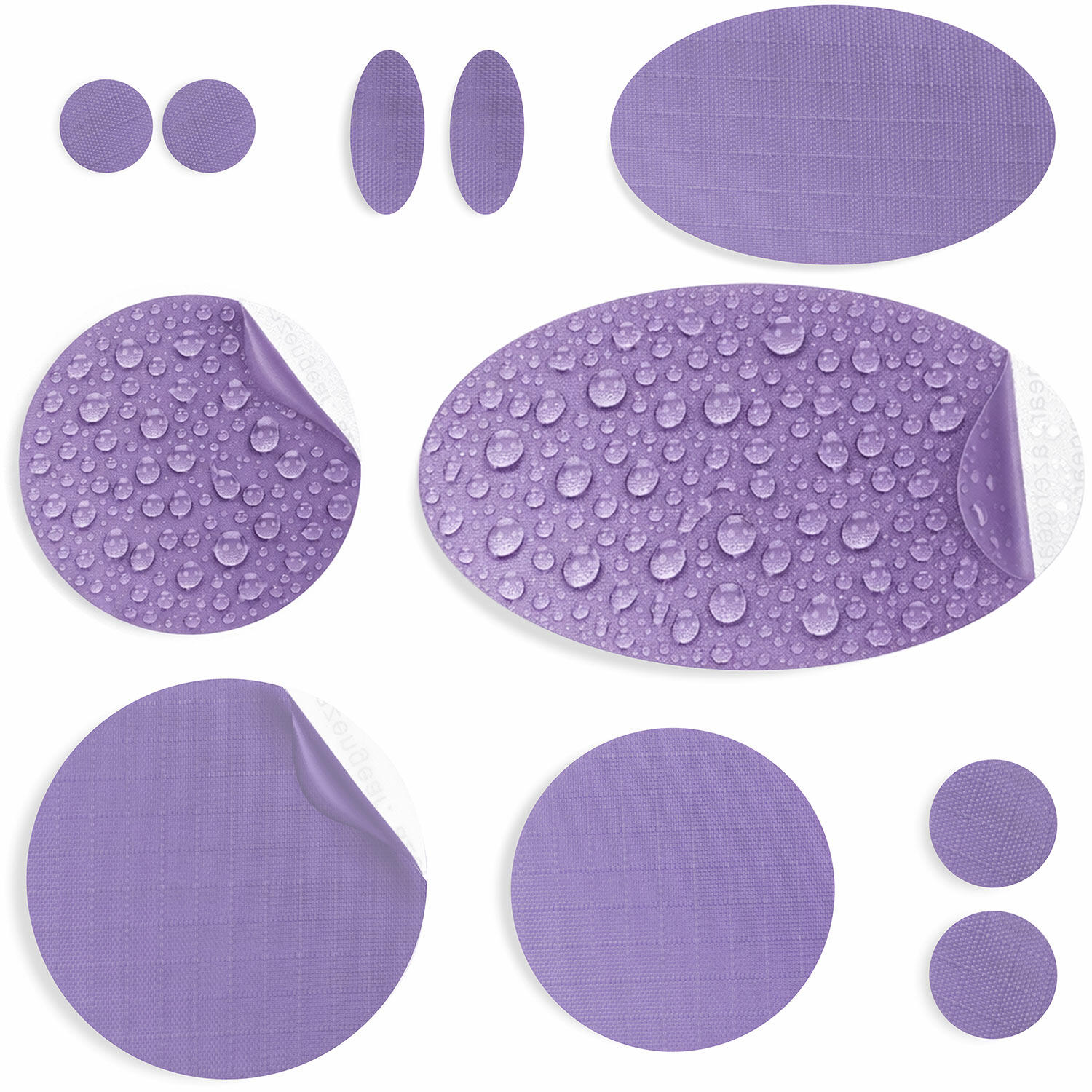 AZENGEAR Jacket Repair Patches | Waterproof, Self-Adhesive  (11Pcs, Lilac)