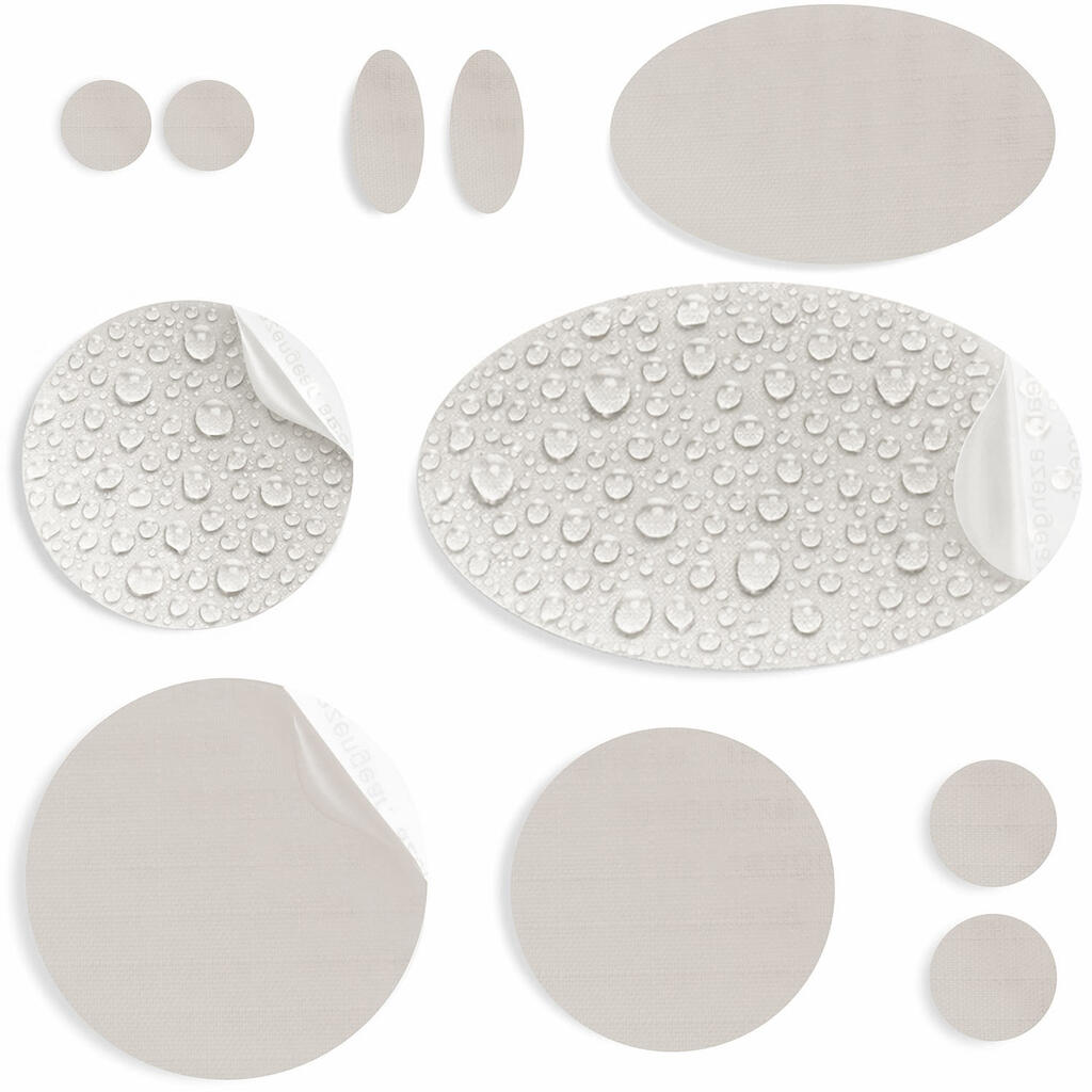 Stick On, Waterproof Repair Patches for Tents, Clothing (11Pcs, Stone White)