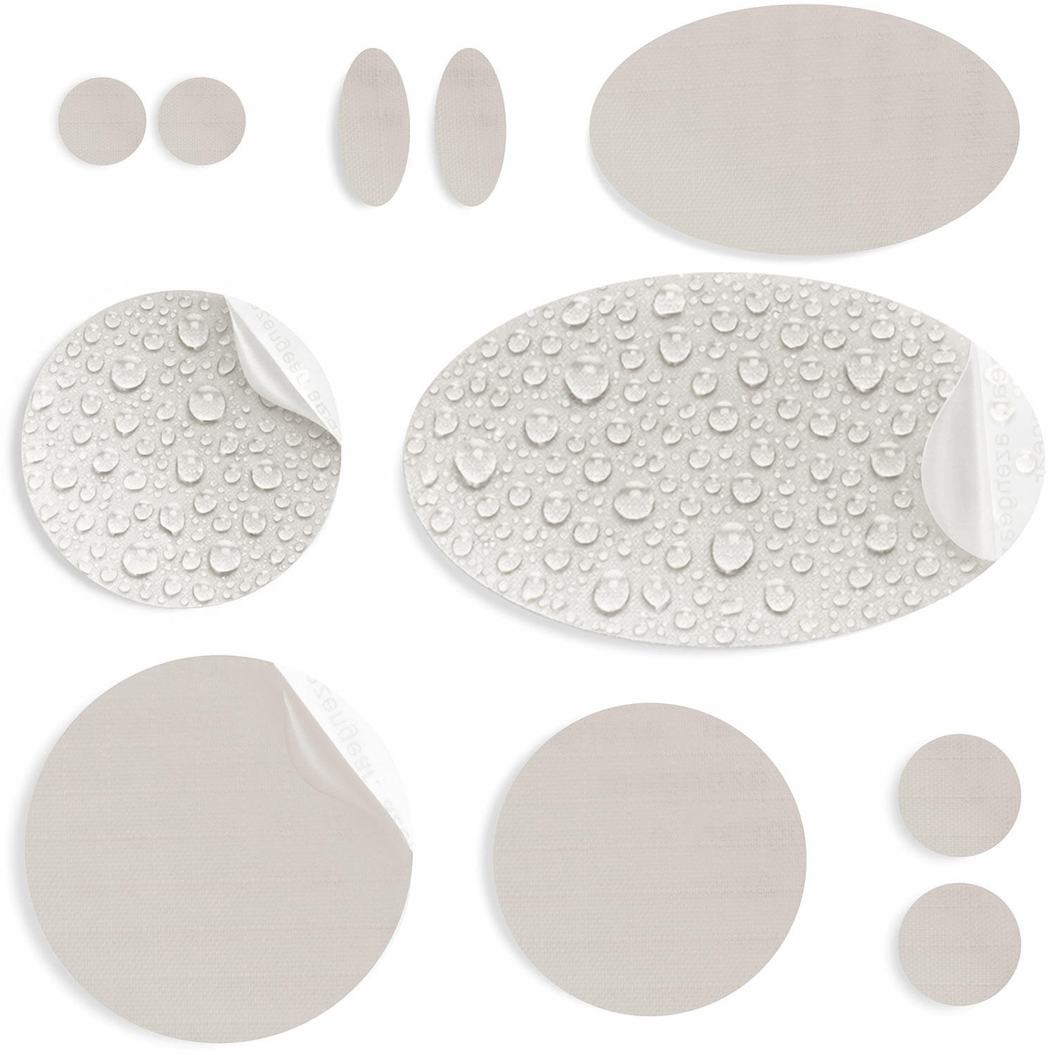 AZENGEAR Jacket Repair Patches | Waterproof, Self-Adhesive  (11Pcs, Stone White)