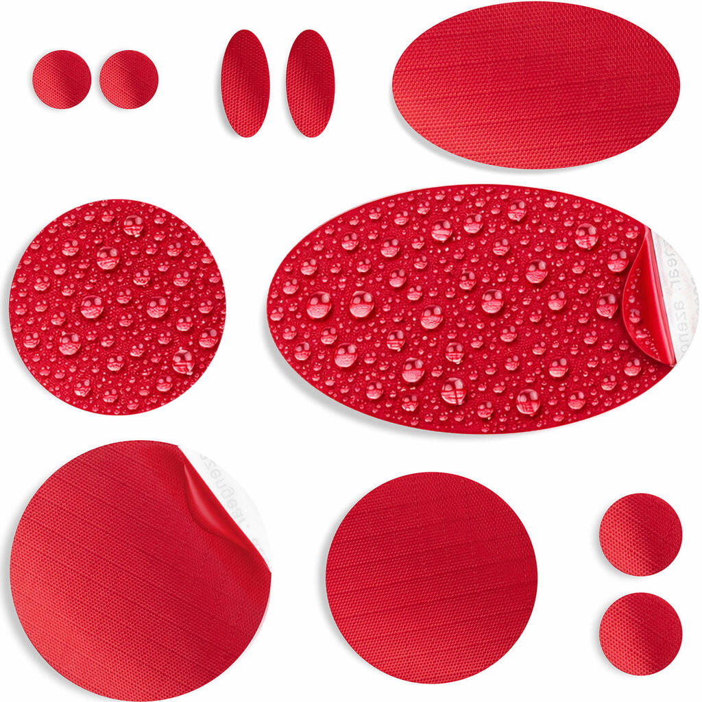 Self-Adhesive, Waterproof, Tear-Cold Resistant Repair Patches (11Pcs, Red)
