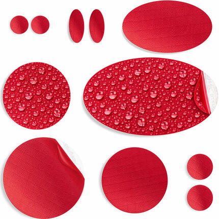 Łatki naprawcze do kurtek puchowych, wodoodporne do naprawy dziur (czerwony)