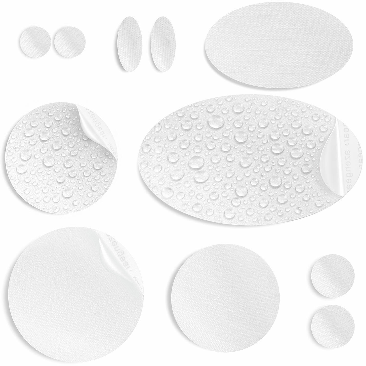 AZENGEAR Puffer Jacket Repair Patches | Waterproof, Self-Adhesive  (11Pcs, White)