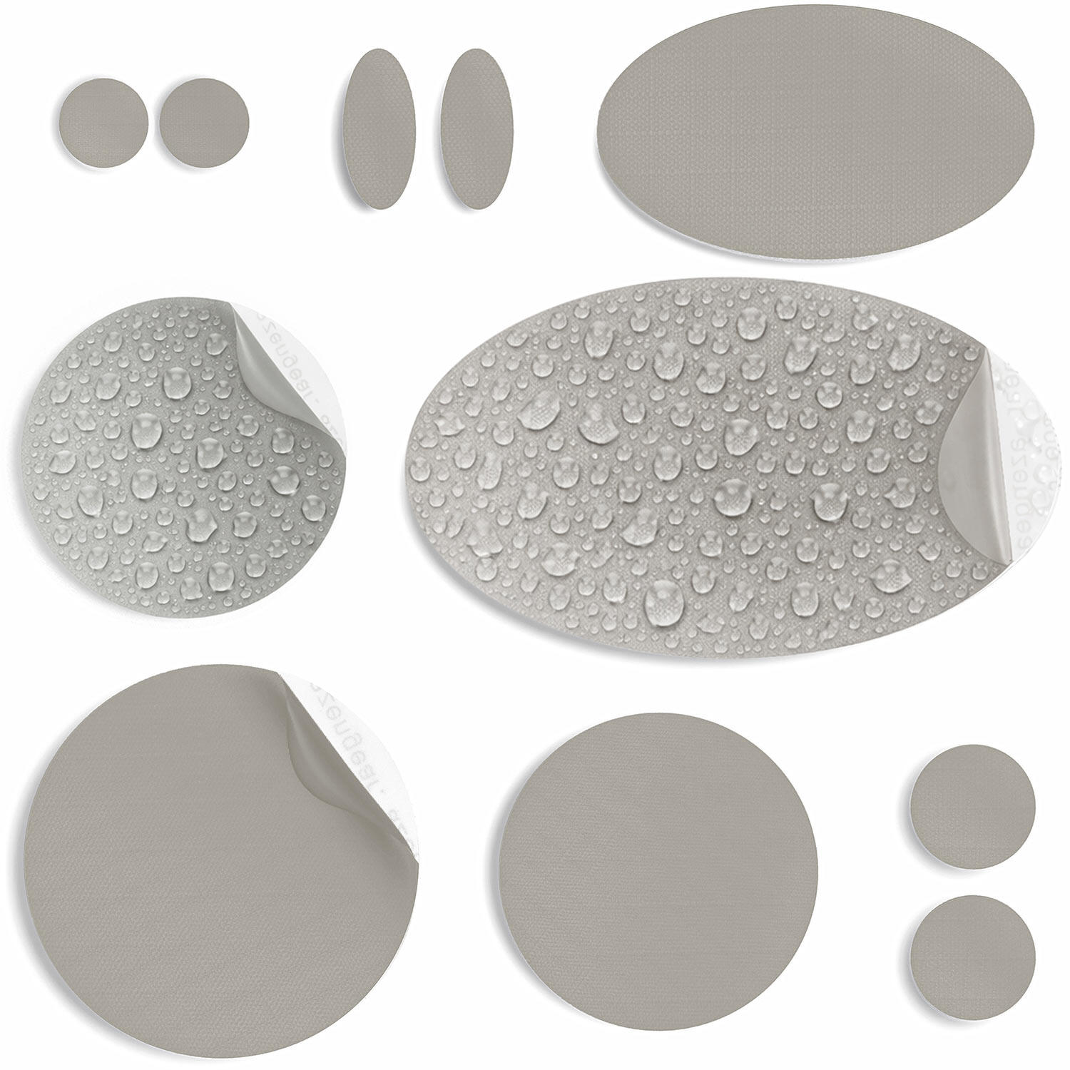 AZENGEAR Jacket Repair Patches | Waterproof, Self-Adhesive  (11Pcs, Taupe Grey)